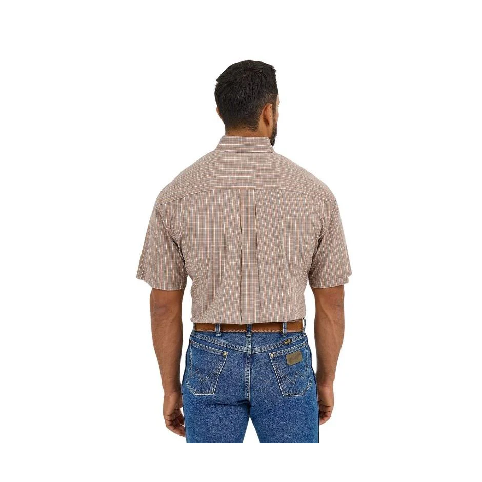 Wrangler Men's George Strait Collection Short  Sleeve Shirt- Brown/Multi - Image 3