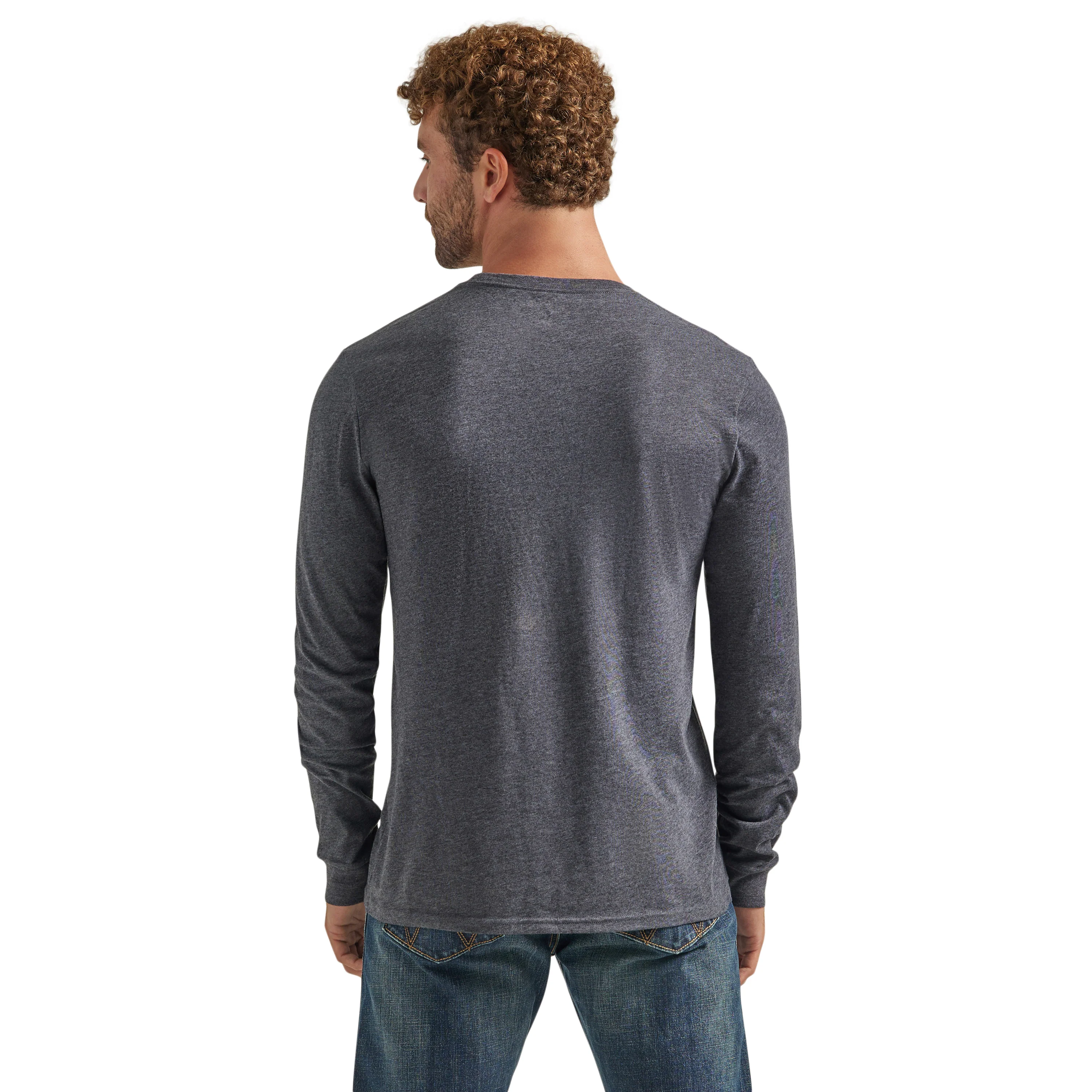 Wrangler Men's George Strait Long Sleeve T-Shirt - Charcoal - Image 2