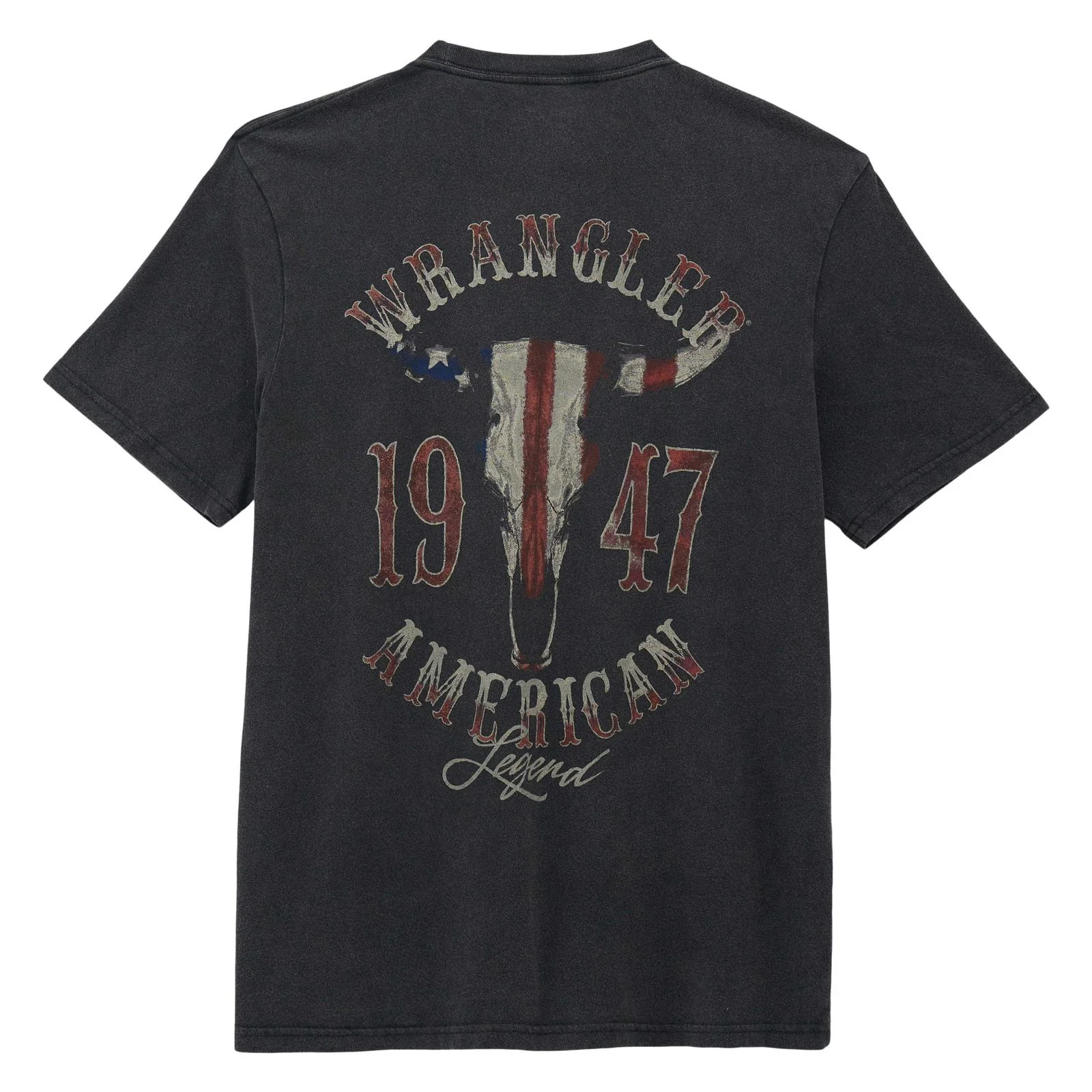 Wrangler Men's Graphic Short Sleeve Tee Shirt - Washed Jet Black