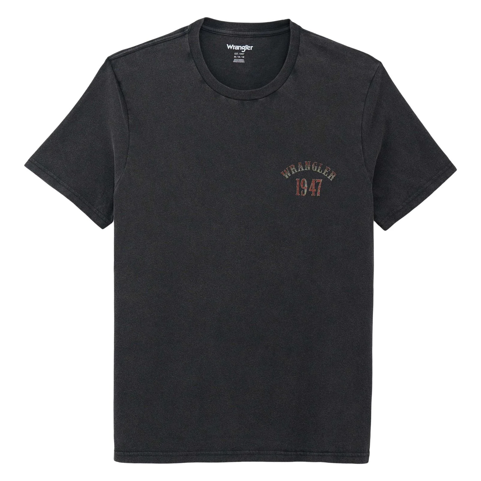 Wrangler Men's Graphic Short Sleeve Tee Shirt - Washed Jet Black - Image 2