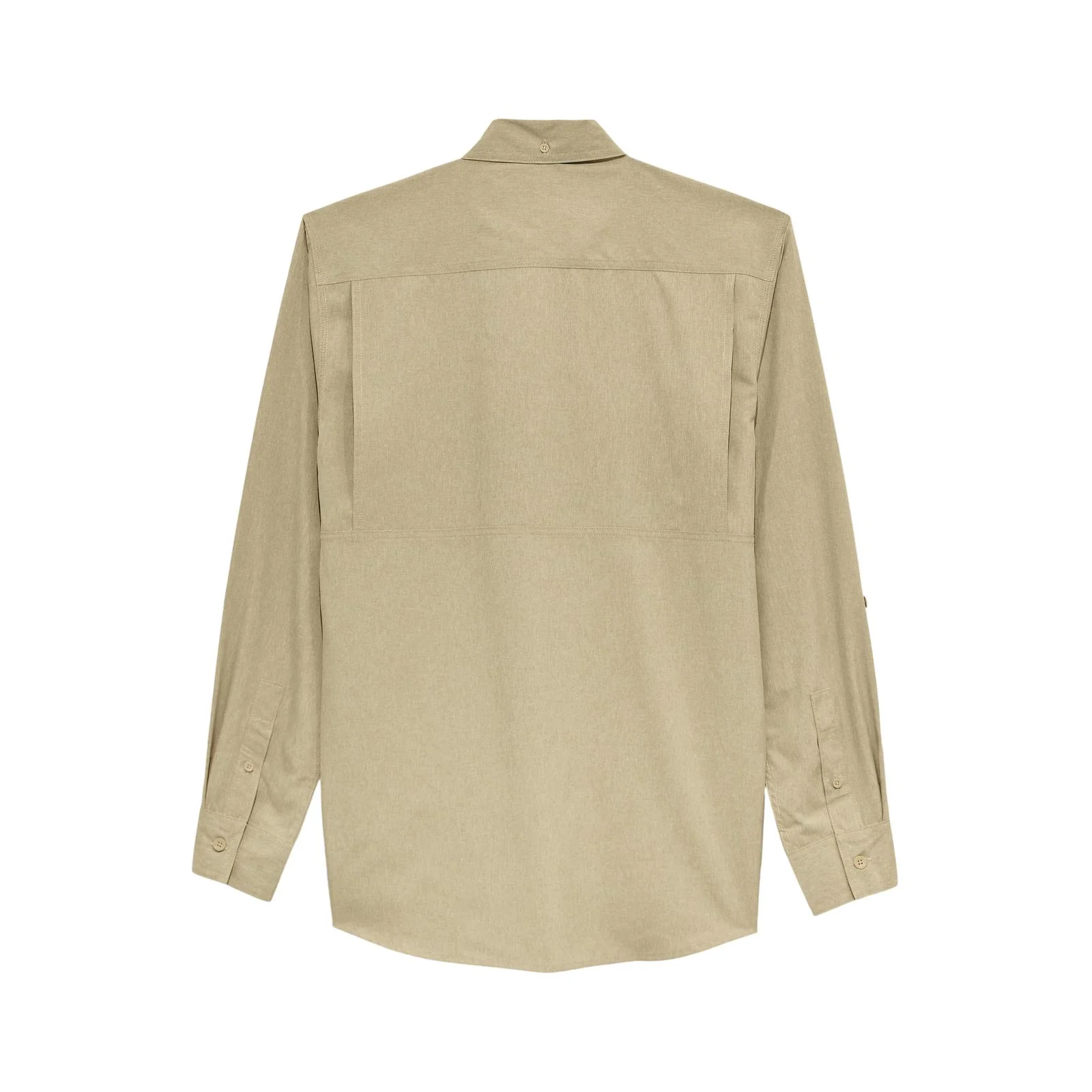 Wrangler Men's Lightweight Vented Long Sleeve Work Shirt- Khaki - Image 2