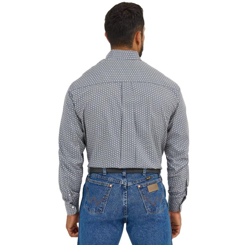 Wrangler Men's Long Sleeve Bucking Cancer Shirt- Grey - Image 2