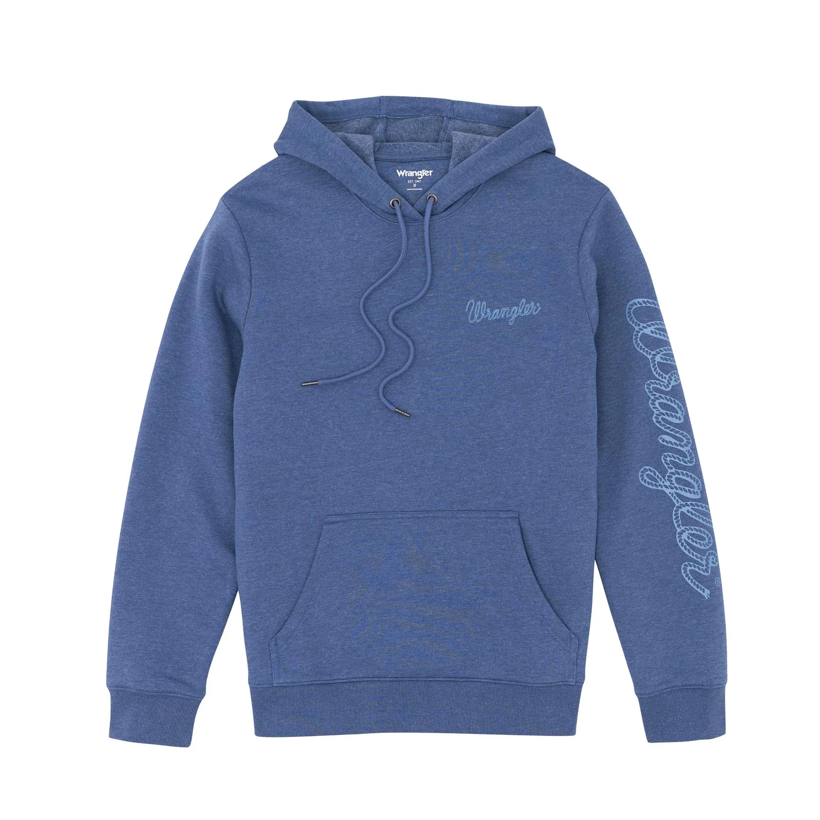 Wrangler Men's Long Sleeve Graphic Hoodie - Dark Denim