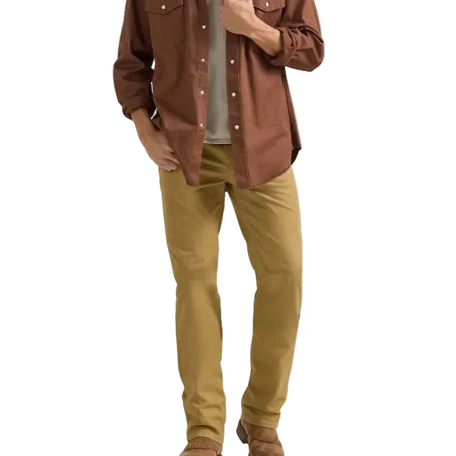 Wrangler Men's Performance Tough Comfort Cowboy Cut Slim Fit Canvas Jean - Kelp Brown