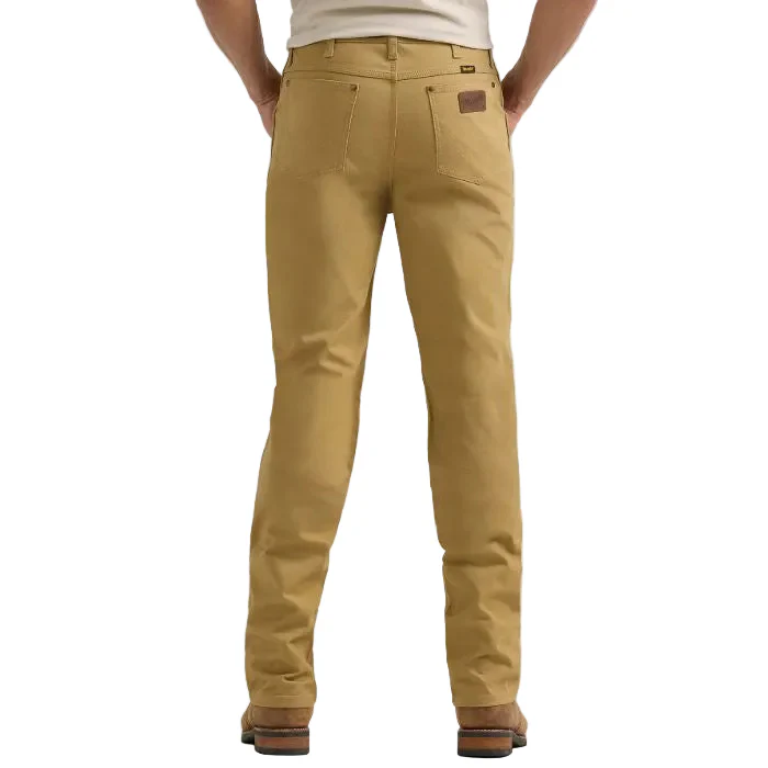 Wrangler Men's Performance Tough Comfort Cowboy Cut Slim Fit Canvas Jean - Kelp Brown - Image 2
