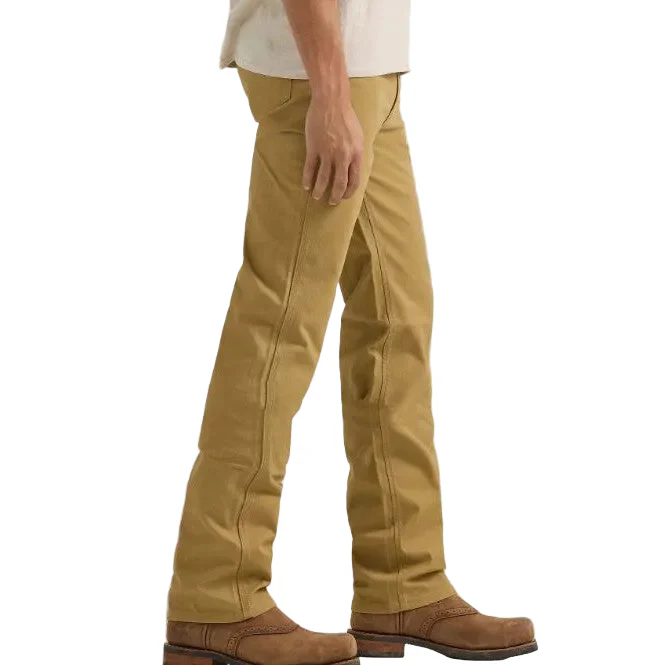 Wrangler Men's Performance Tough Comfort Cowboy Cut Slim Fit Canvas Jean - Kelp Brown - Image 3