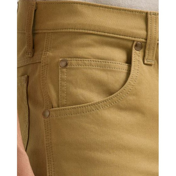 Wrangler Men's Performance Tough Comfort Cowboy Cut Slim Fit Canvas Jean - Kelp Brown - Image 5