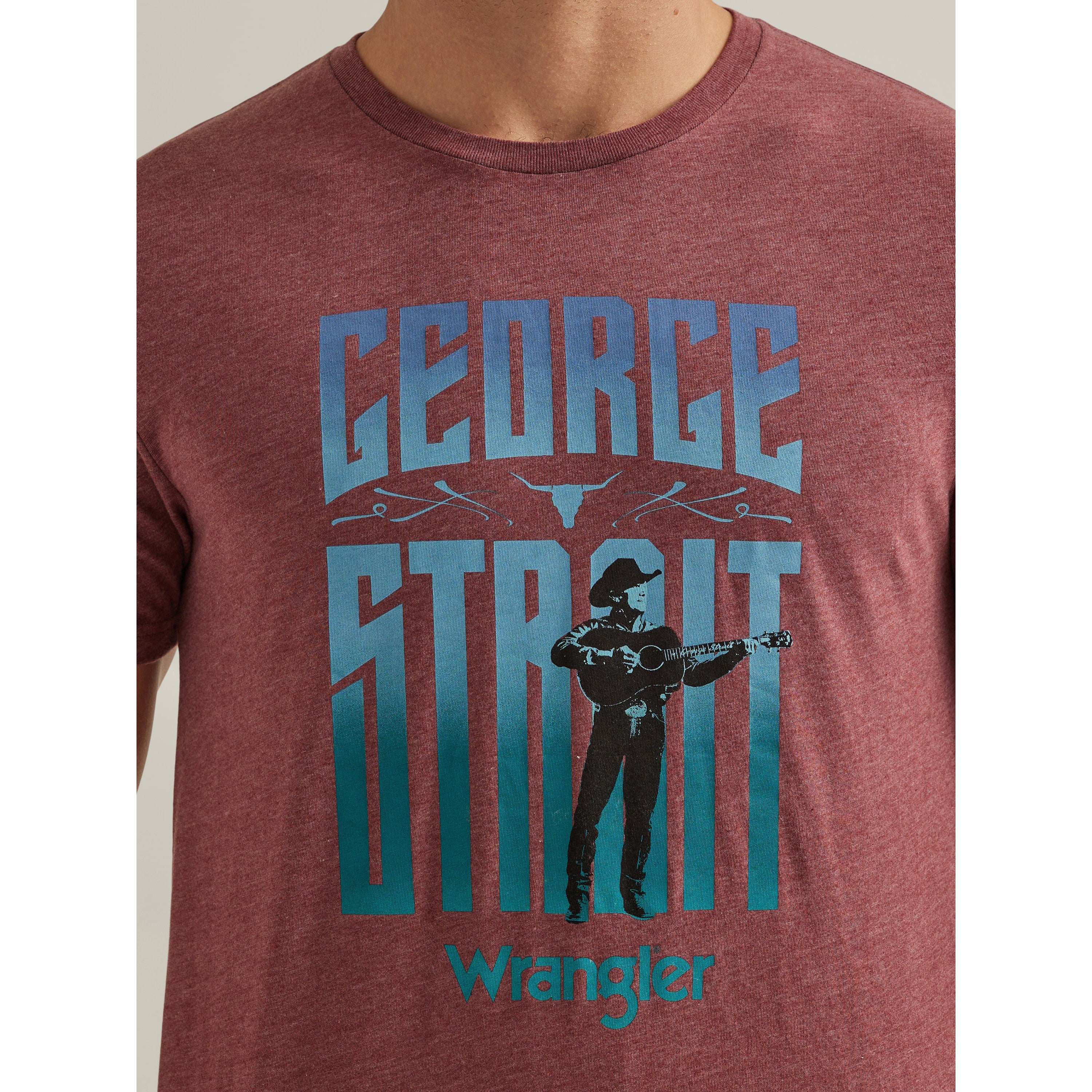 Wrangler Men's George Strait Graphic Tee - Maroon - Image 3