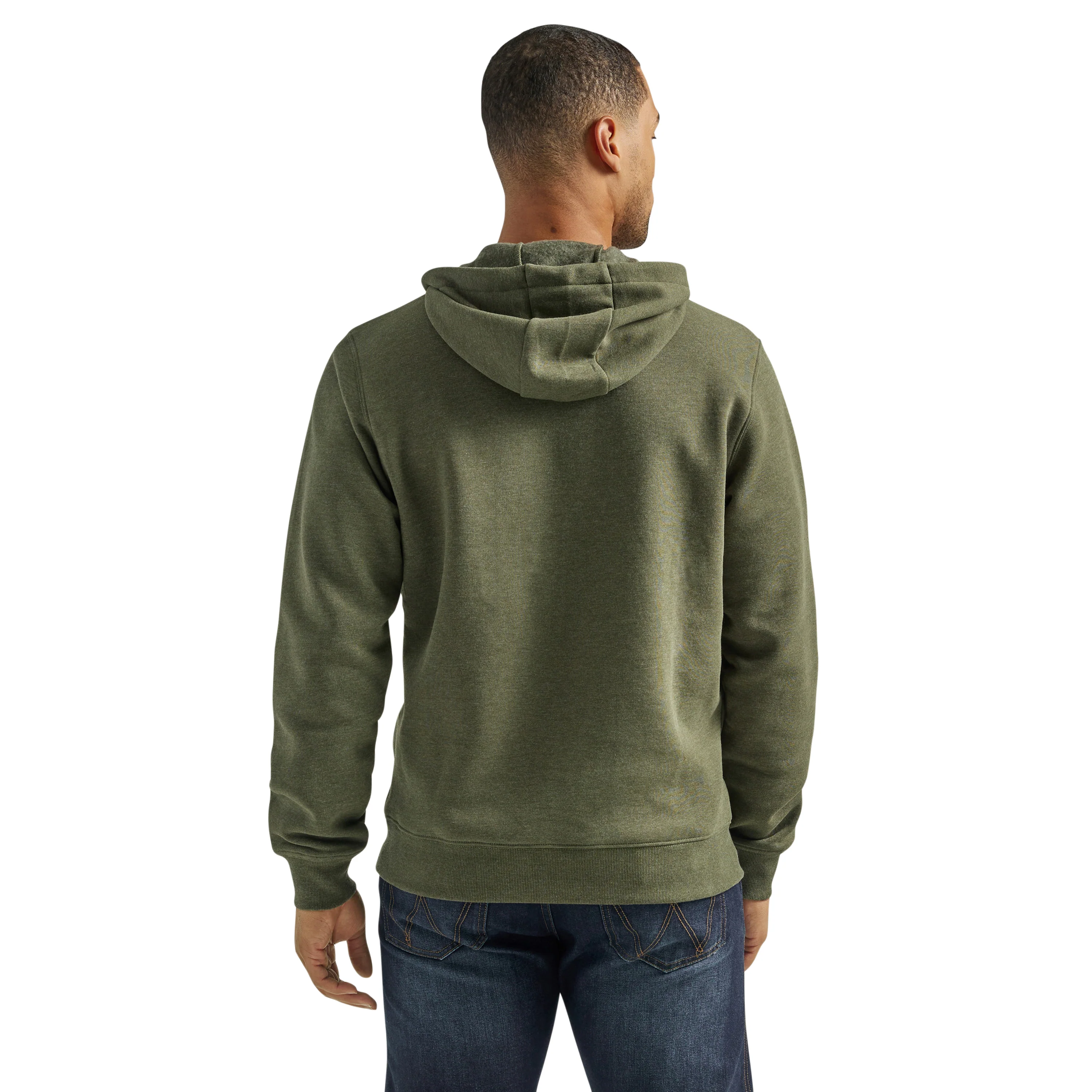Wrangler Men's Regular Fit Pullover Hoodie - Olive - Image 2