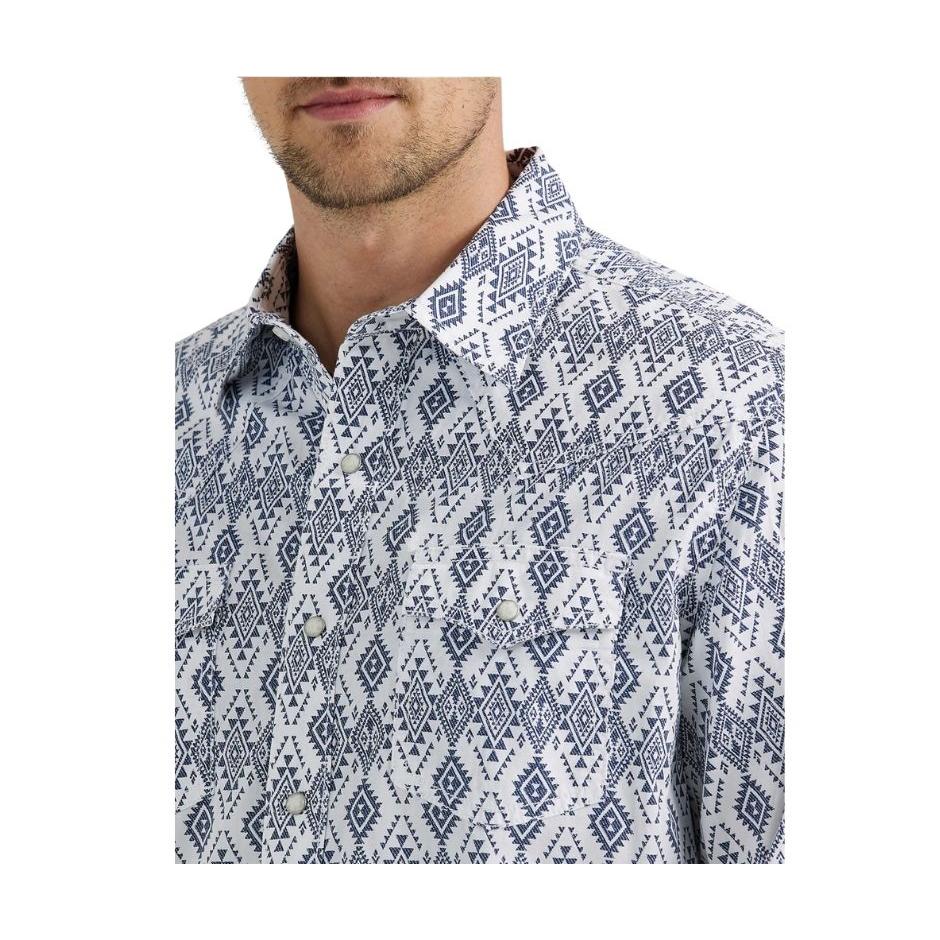 Wrangler Men's Retro Modern Fit Snap Long Sleeve Shirt - Image 3