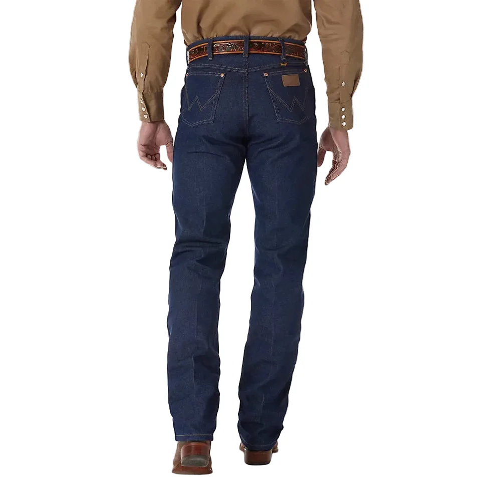 Wrangler Men's Rigid Cowboy Cut Original Fit Jeans - Rigid Indigo-Navy - Image 3