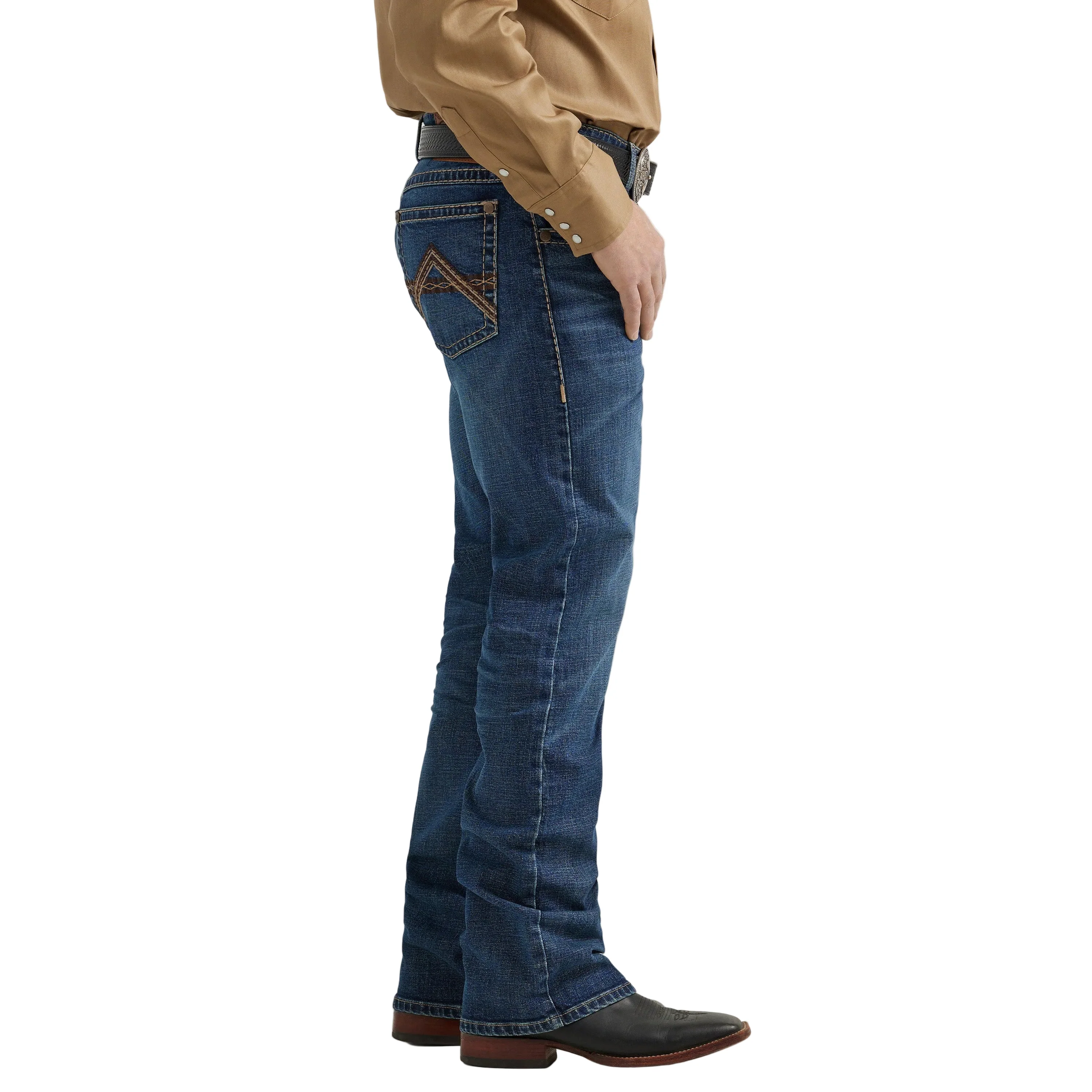 Wrangler Men's Rock 47 Slim Bootcut Jeans - Image 3