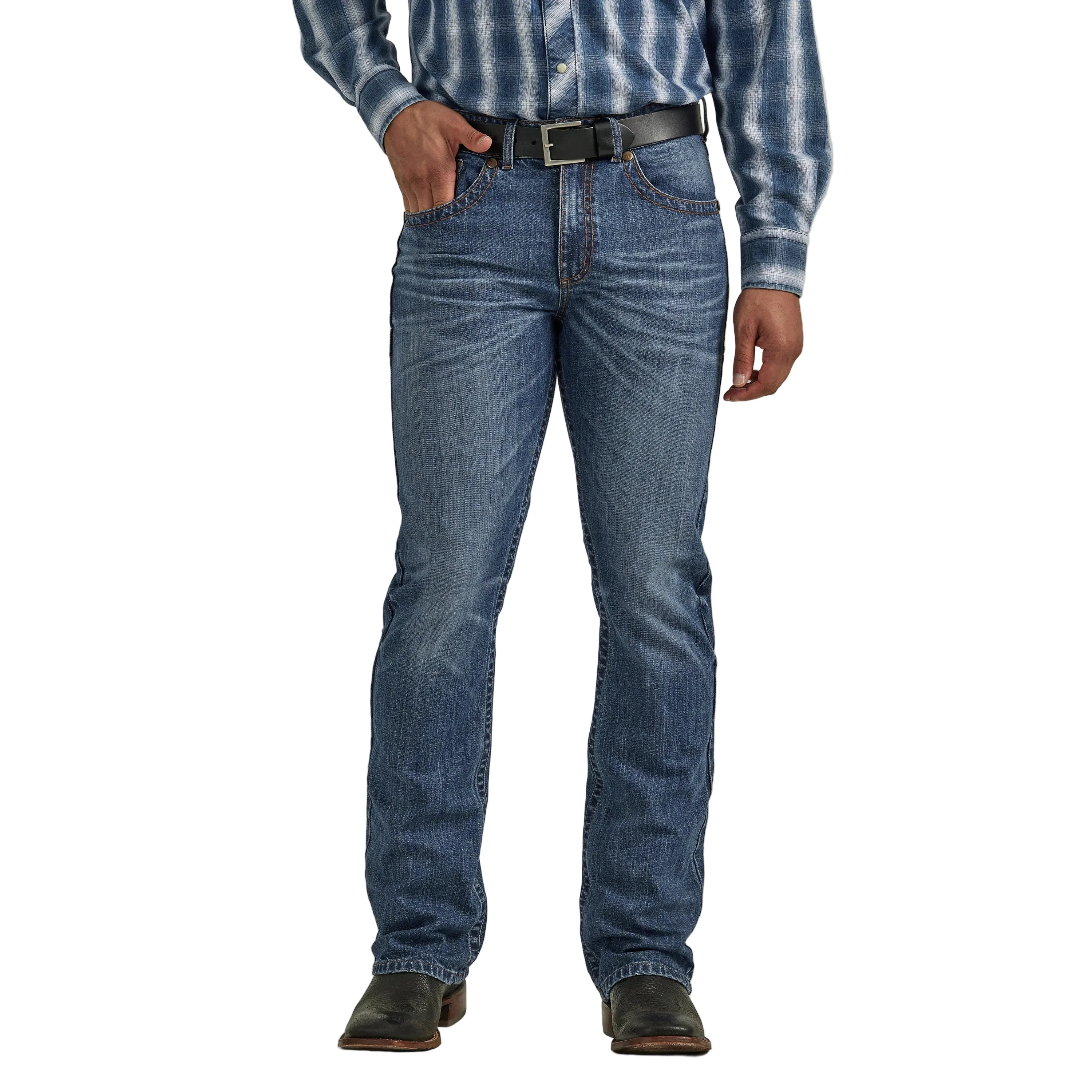 Wrangler Men's Rock47 Slim Bootcut Jeans - Braunvieh