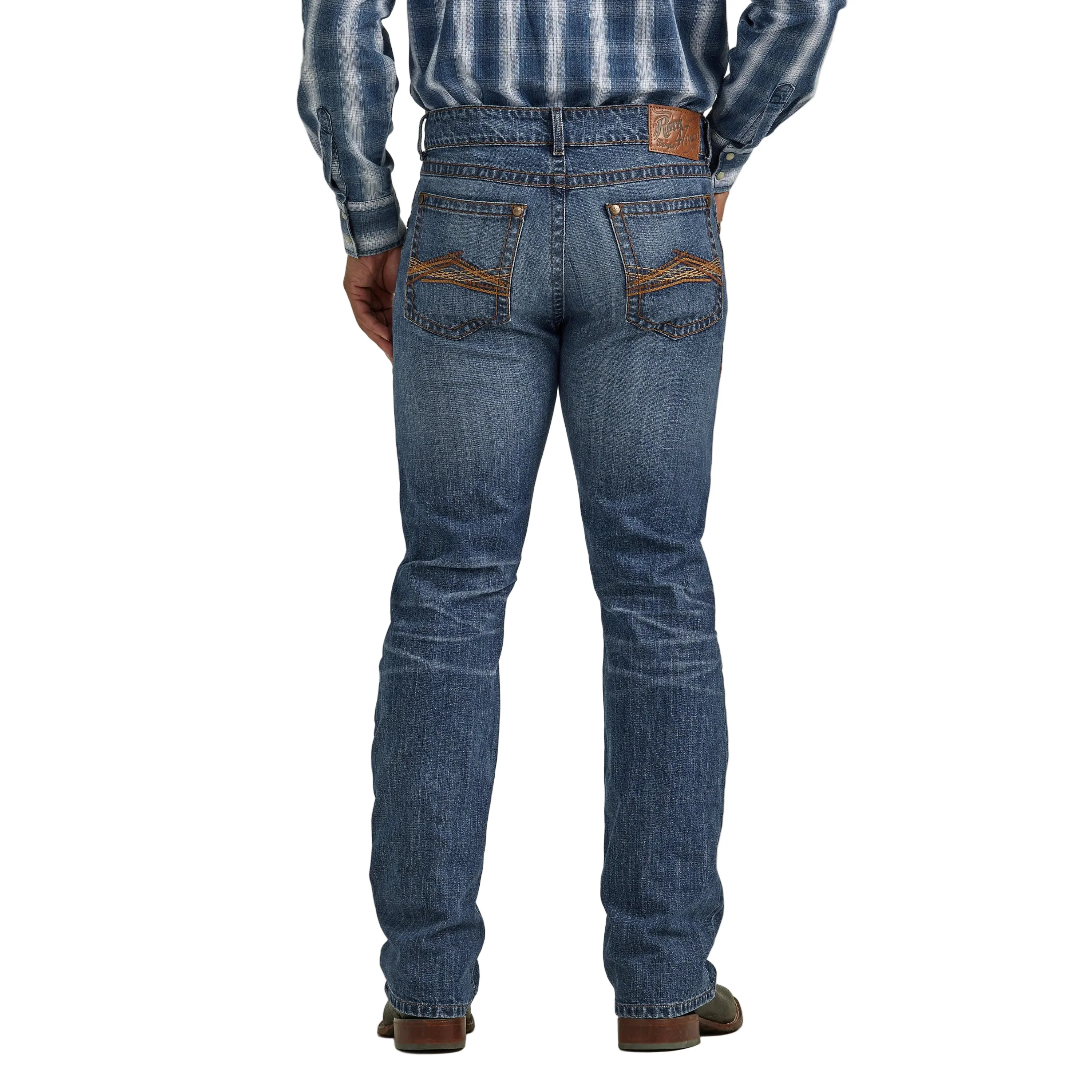 Wrangler Men's Rock47 Slim Bootcut Jeans - Braunvieh - Image 2