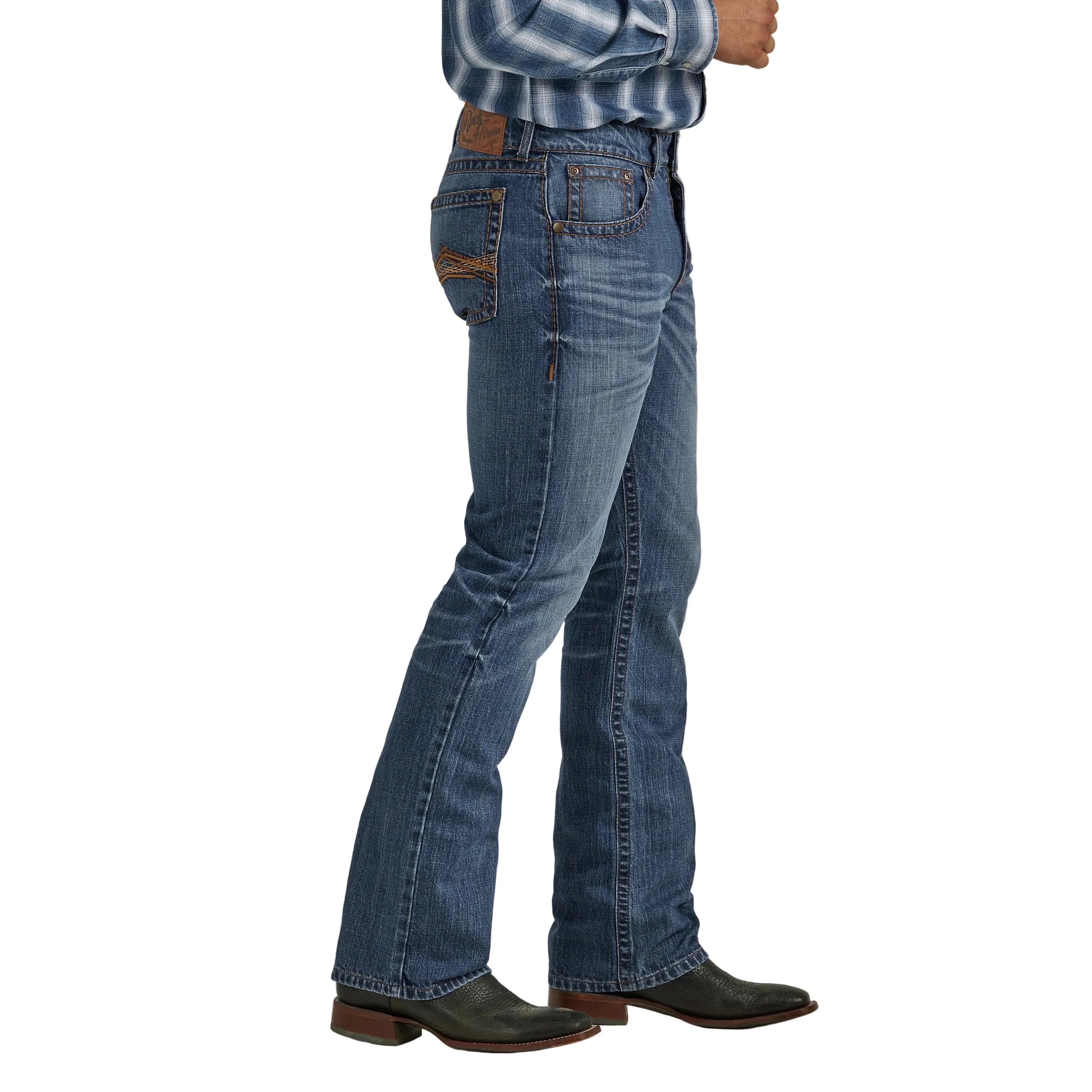 Wrangler Men's Rock47 Slim Bootcut Jeans - Braunvieh - Image 3