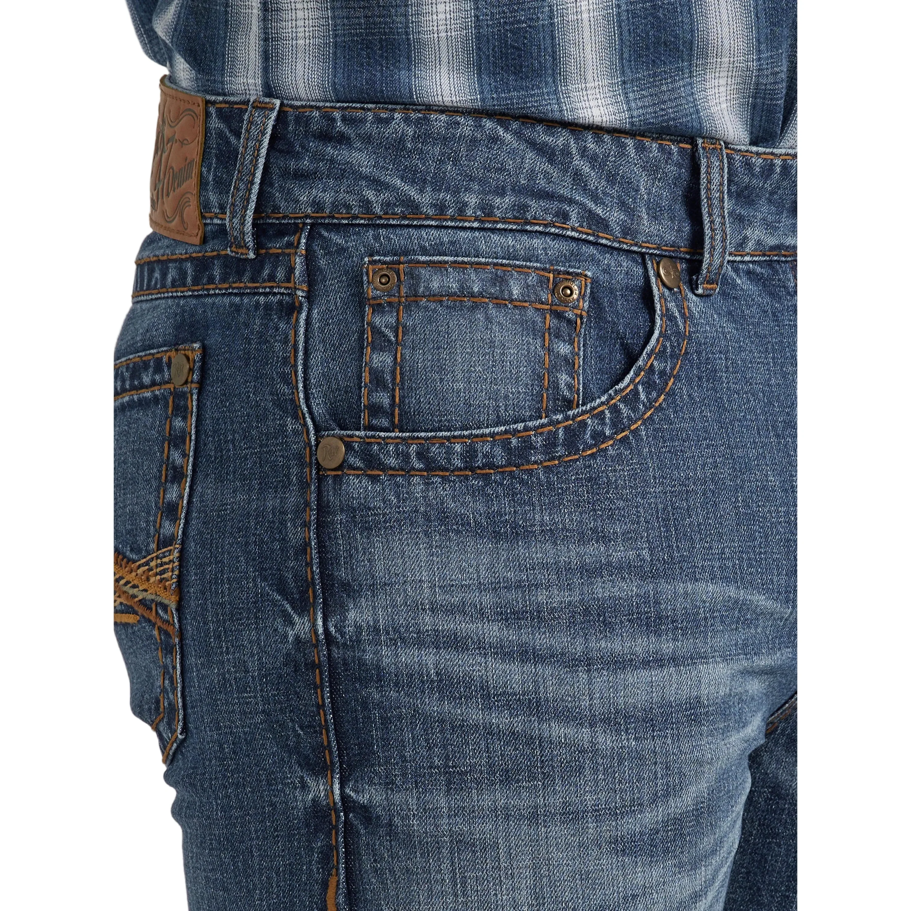 Wrangler Men's Rock47 Slim Bootcut Jeans - Braunvieh - Image 4