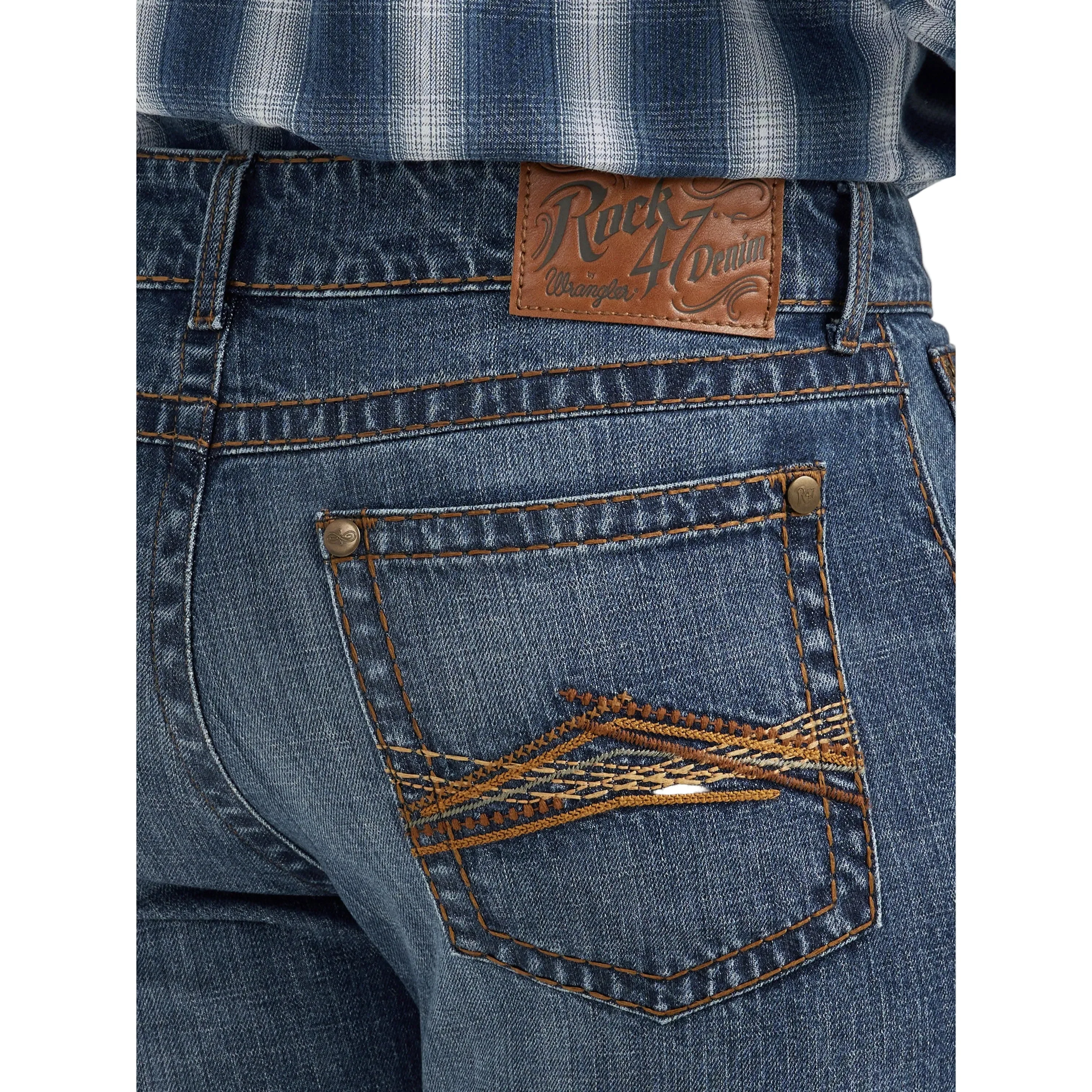 Wrangler Men's Rock47 Slim Bootcut Jeans - Braunvieh - Image 5