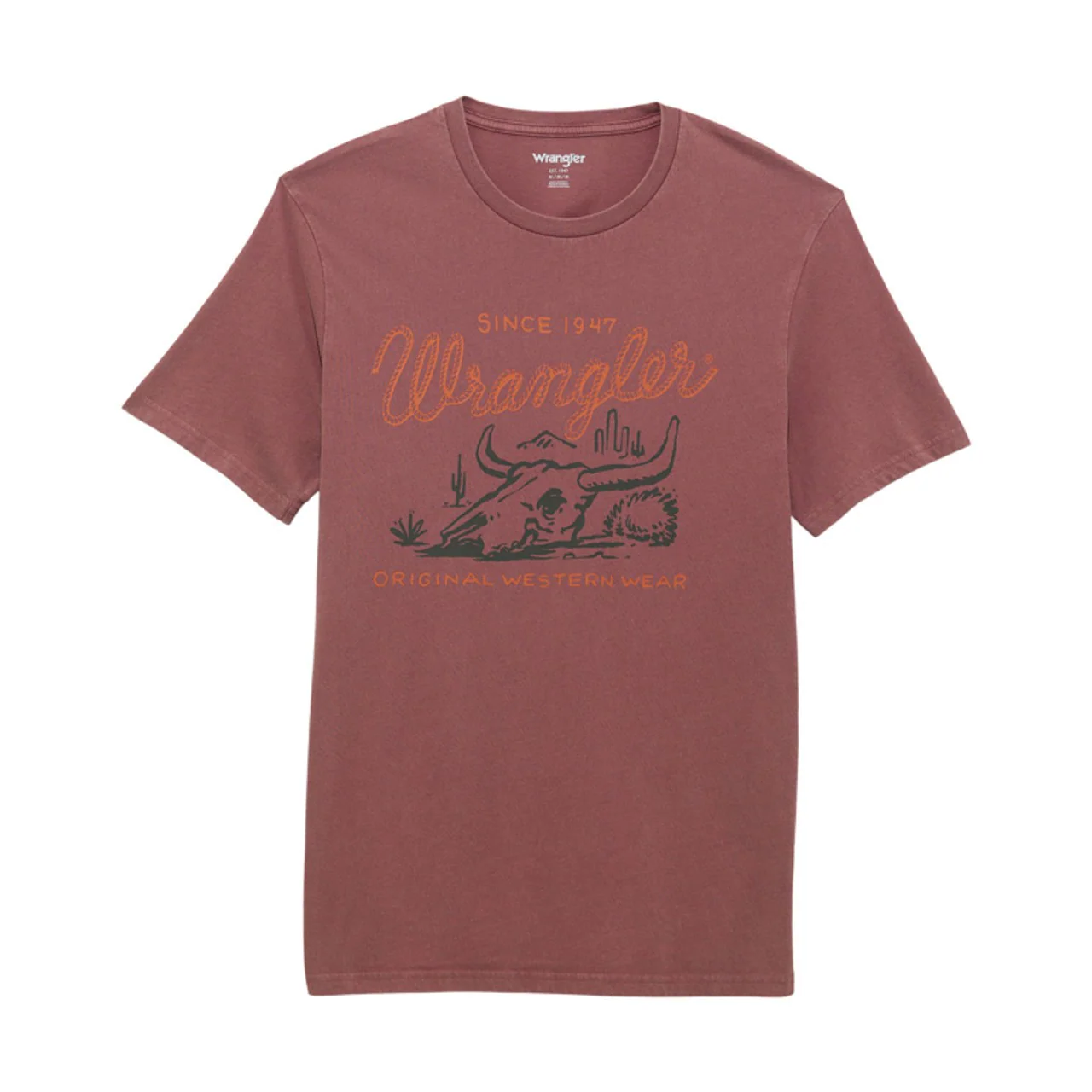 Wrangler Men's Short Sleeve Regular Fit Western Tee Shirt - Wild Ginger - Image 2