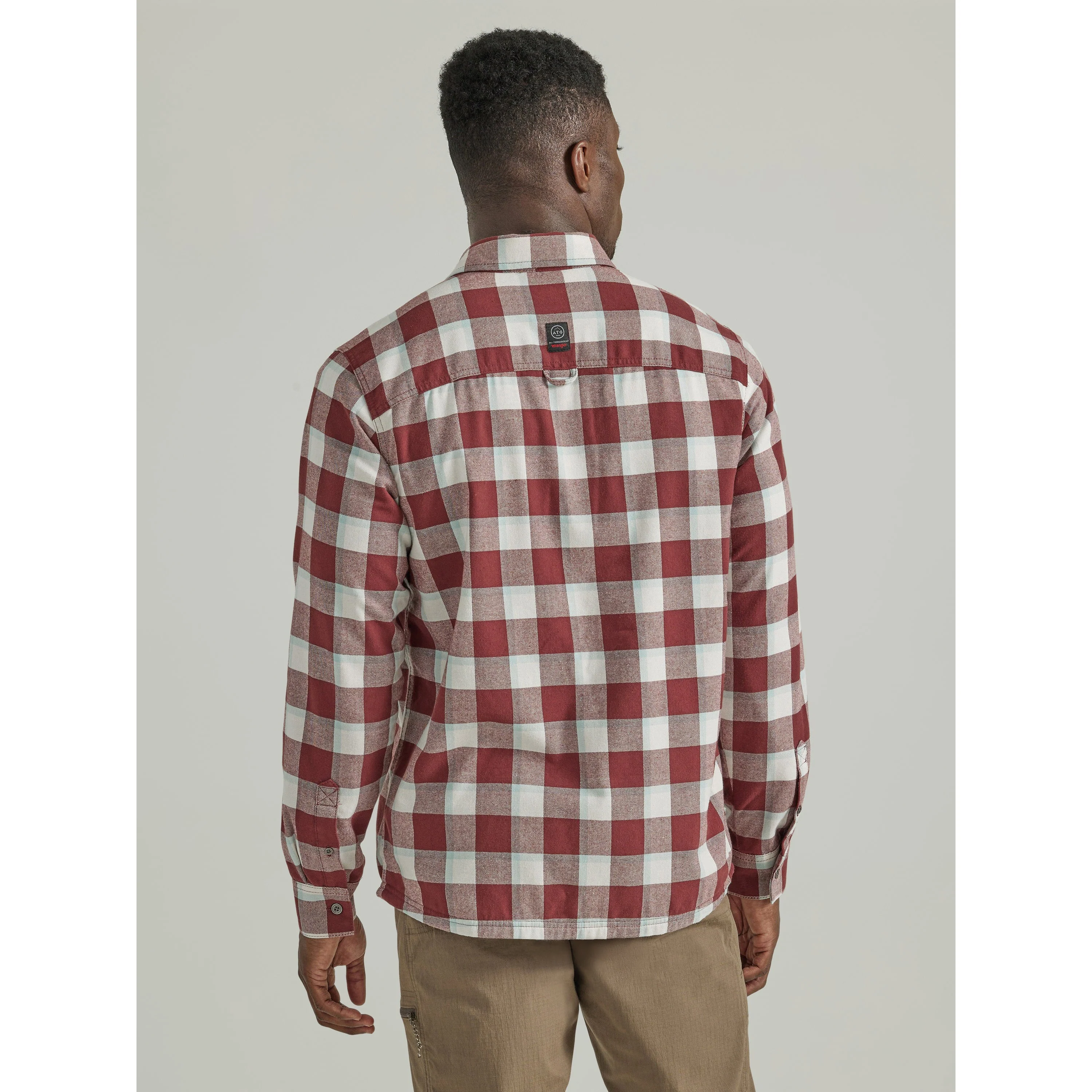 Wrangler Men's Thermal Lined Flannel Shirt - Red - Image 2
