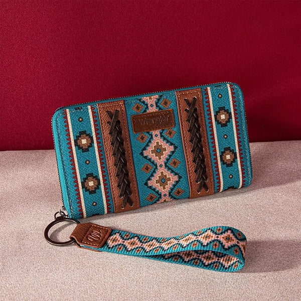 Wrangler Southwestern Art Print Wallet- - Image 5