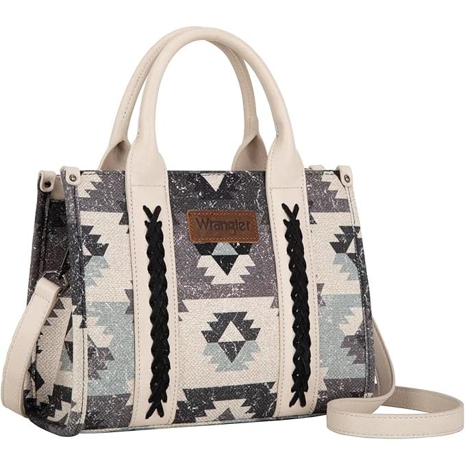 Wrangler Southwestern Pattern Dual Sided Print Tote/Crossbody-Multiple Colors - Image 2