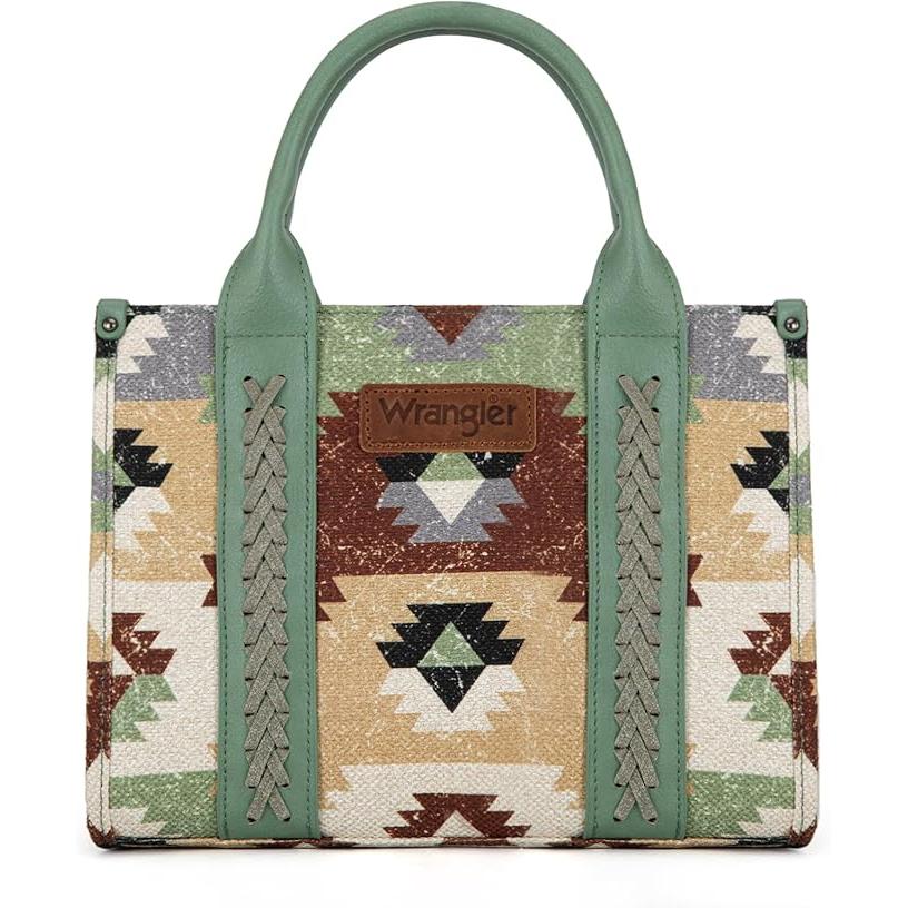 Wrangler Southwestern Pattern Dual Sided Print Tote/Crossbody-Multiple Colors - Image 4