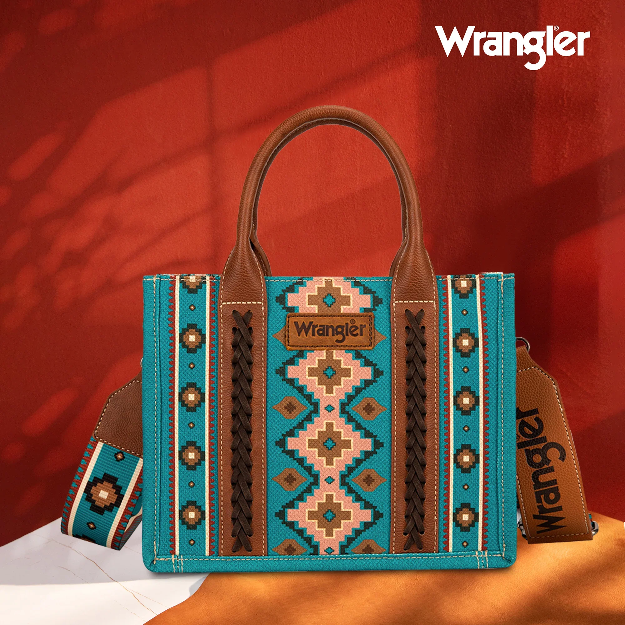 Wrangler Southwestern Print Small Canvas Purse - Image 6