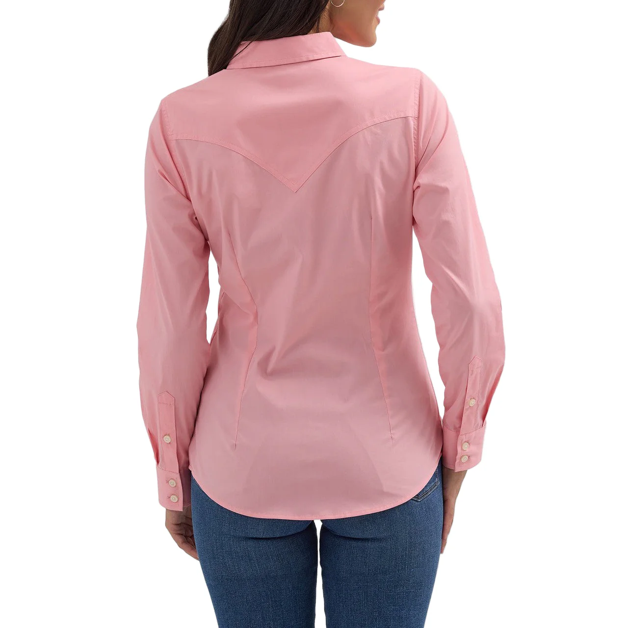 Wrangler Women's Western Button Down Long Sleeve Shirt - Peony - Image 2