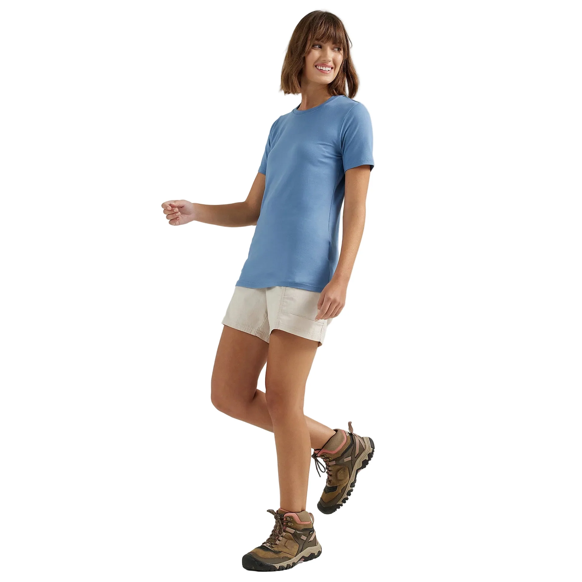 Wrangler Women's ATG Short Sleeve Performance Crewneck Tee - Coronet Blue - Image 4