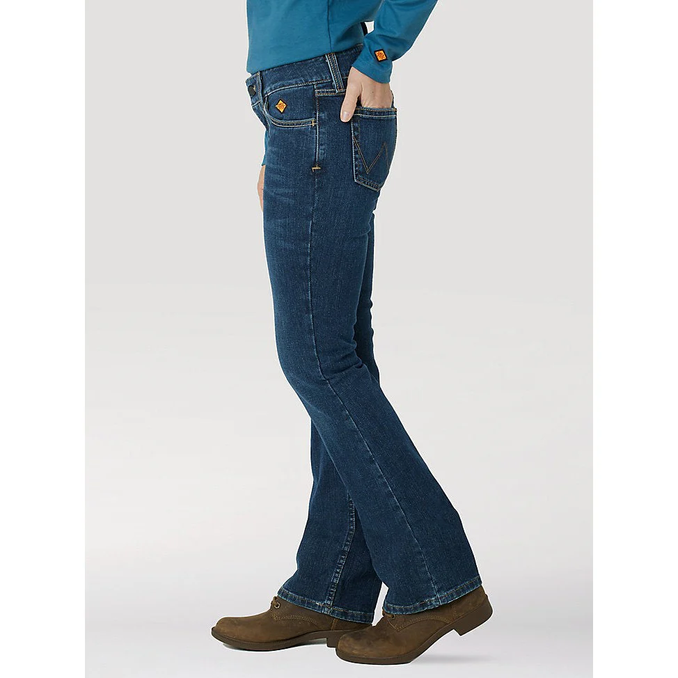 Wrangler Women's FR Retro Mae Bootcut Work Jeans - Dark Indigo - Image 2