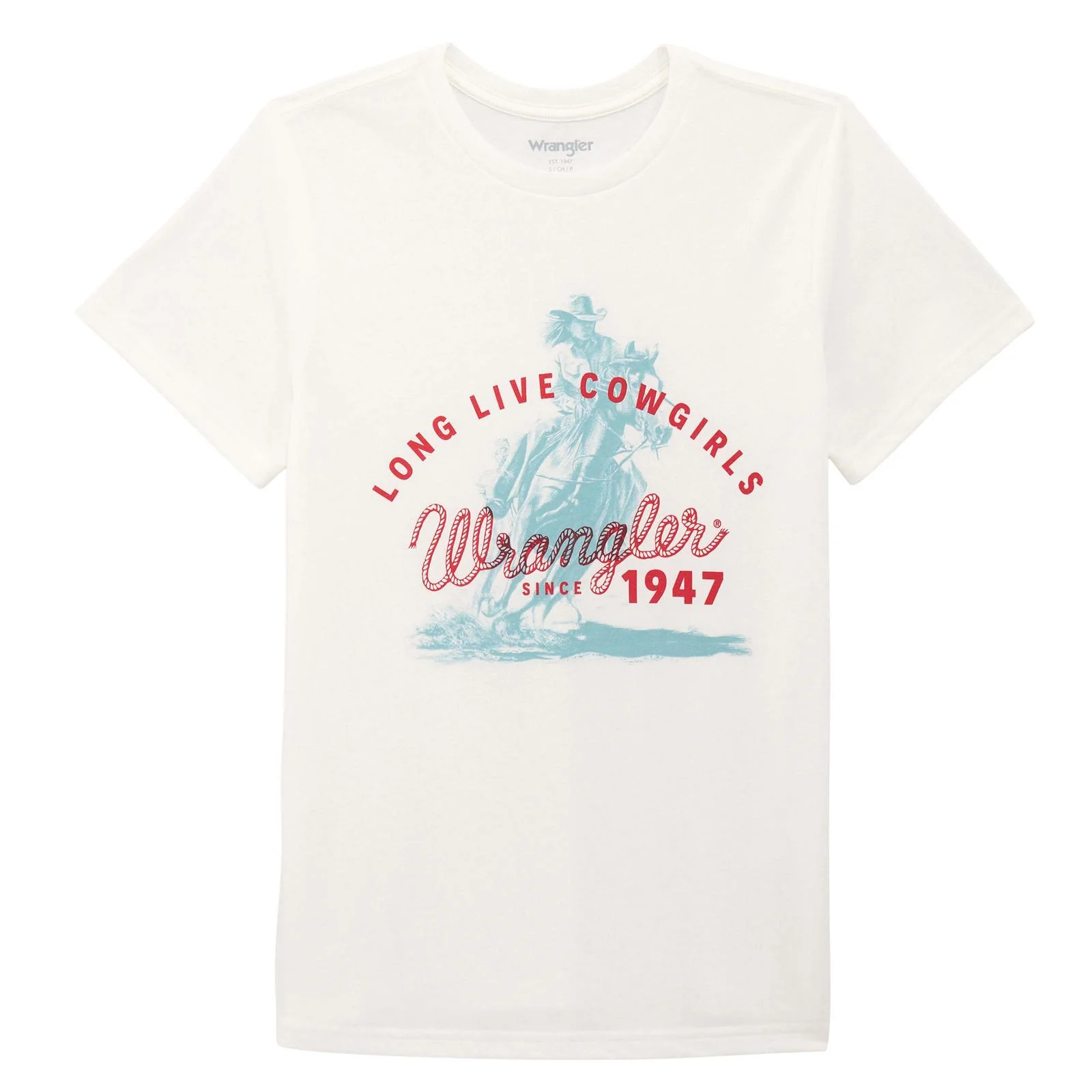 Wrangler Women's Graphic Short Sleeve Tee Shirt - Bright White Heather