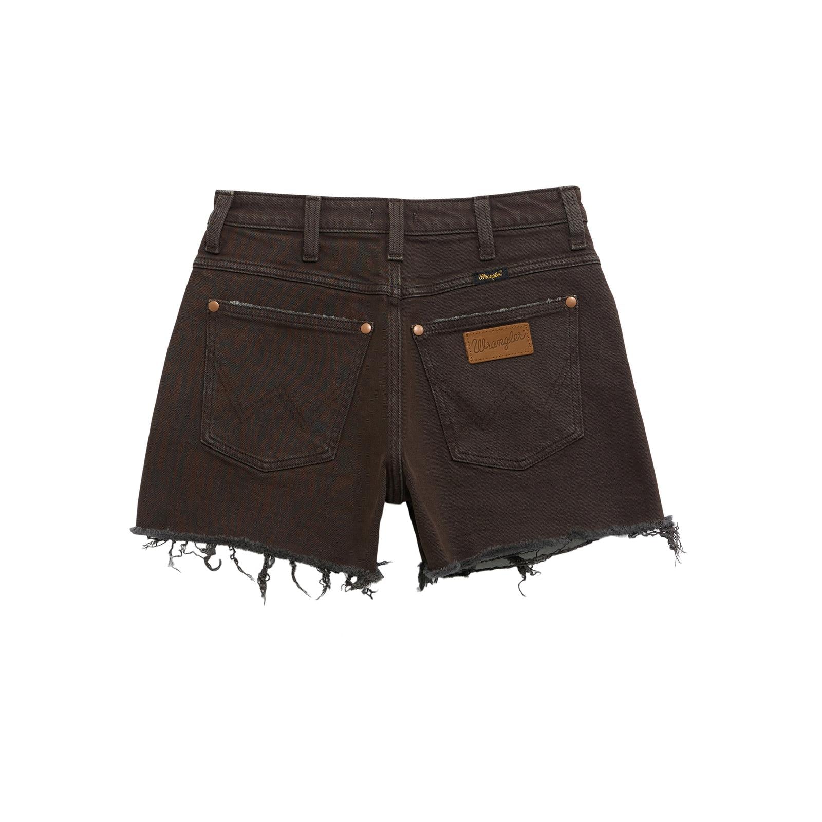 Wrangler Women's High Rise Cowboy Shorts- Cocoa - Image 2