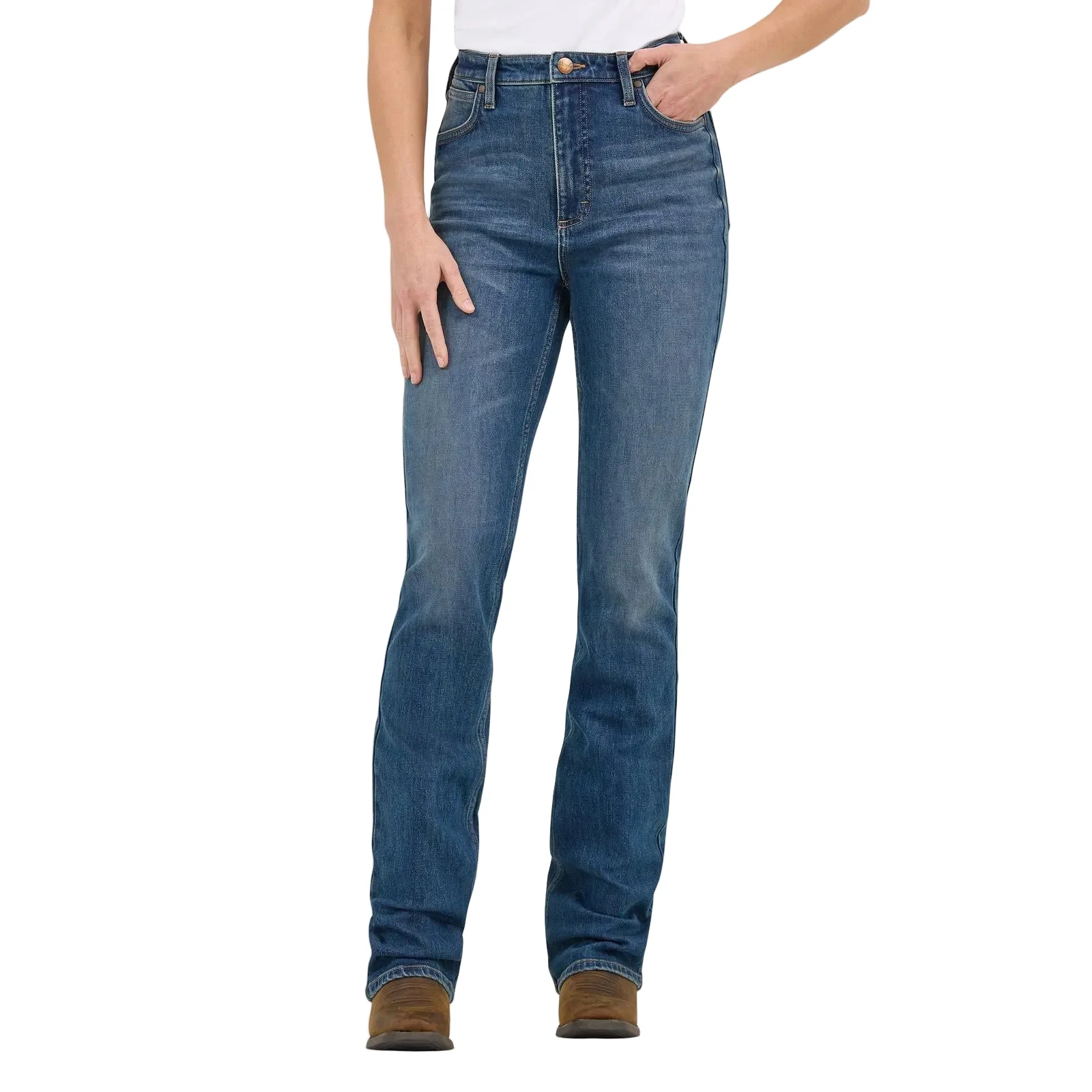 Wrangler Women's High Rise Skylar Relaxed Bootcut Wrangler Riding Jean - Lena - Image 2