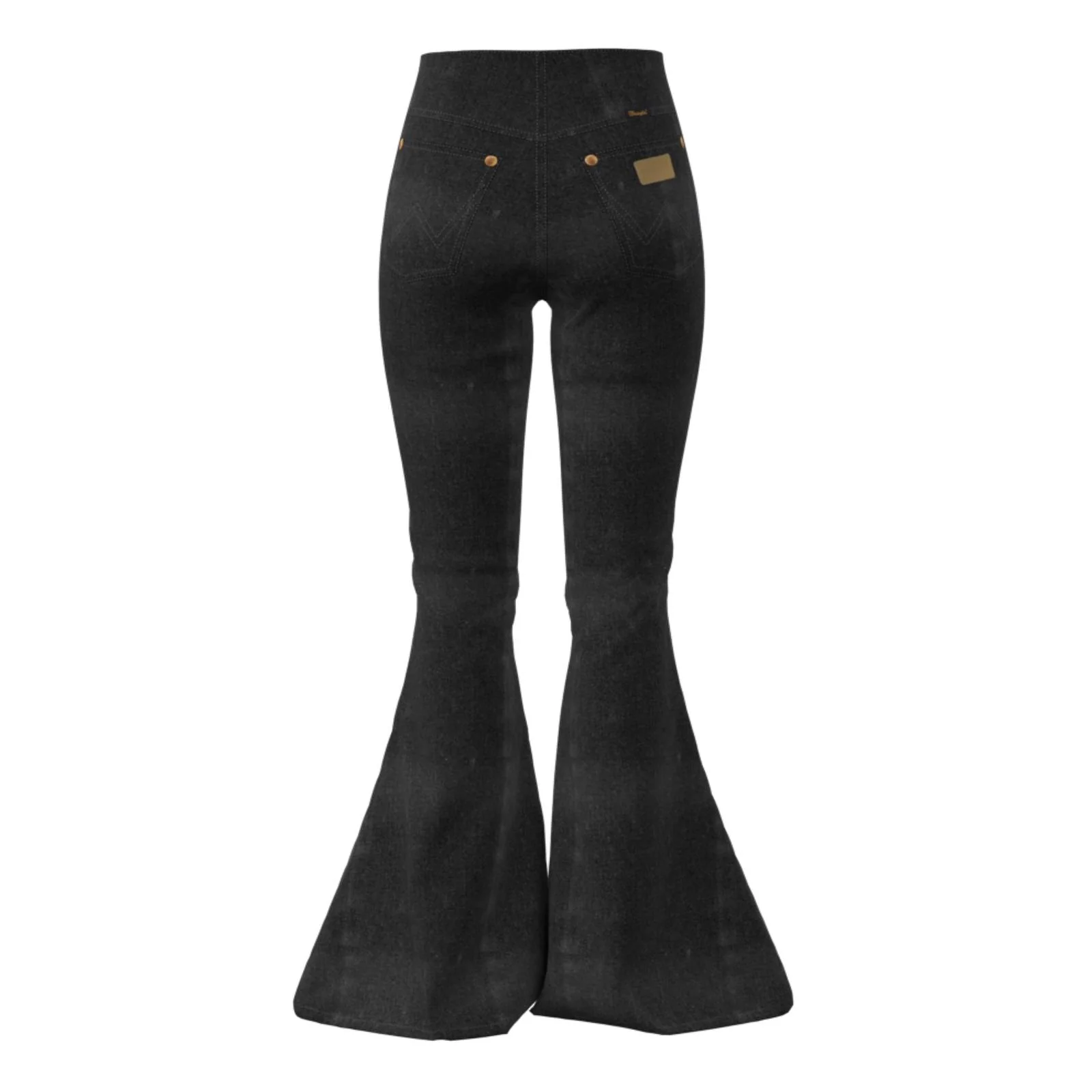 Wrangler Women's Lainey Wilson Pull On Bell Bottoms- Washed Black - Image 2