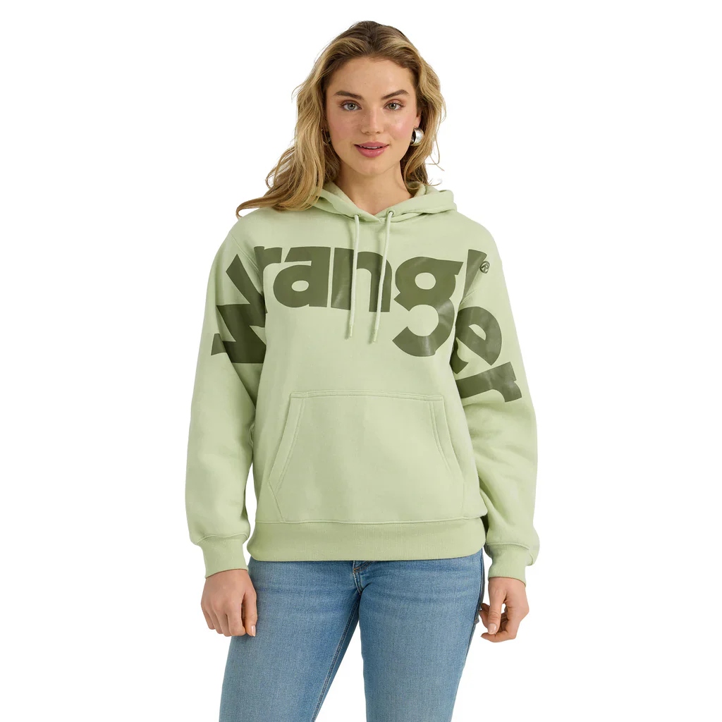 Wrangler Women's Long Sleeve Hoodie- Mint Green