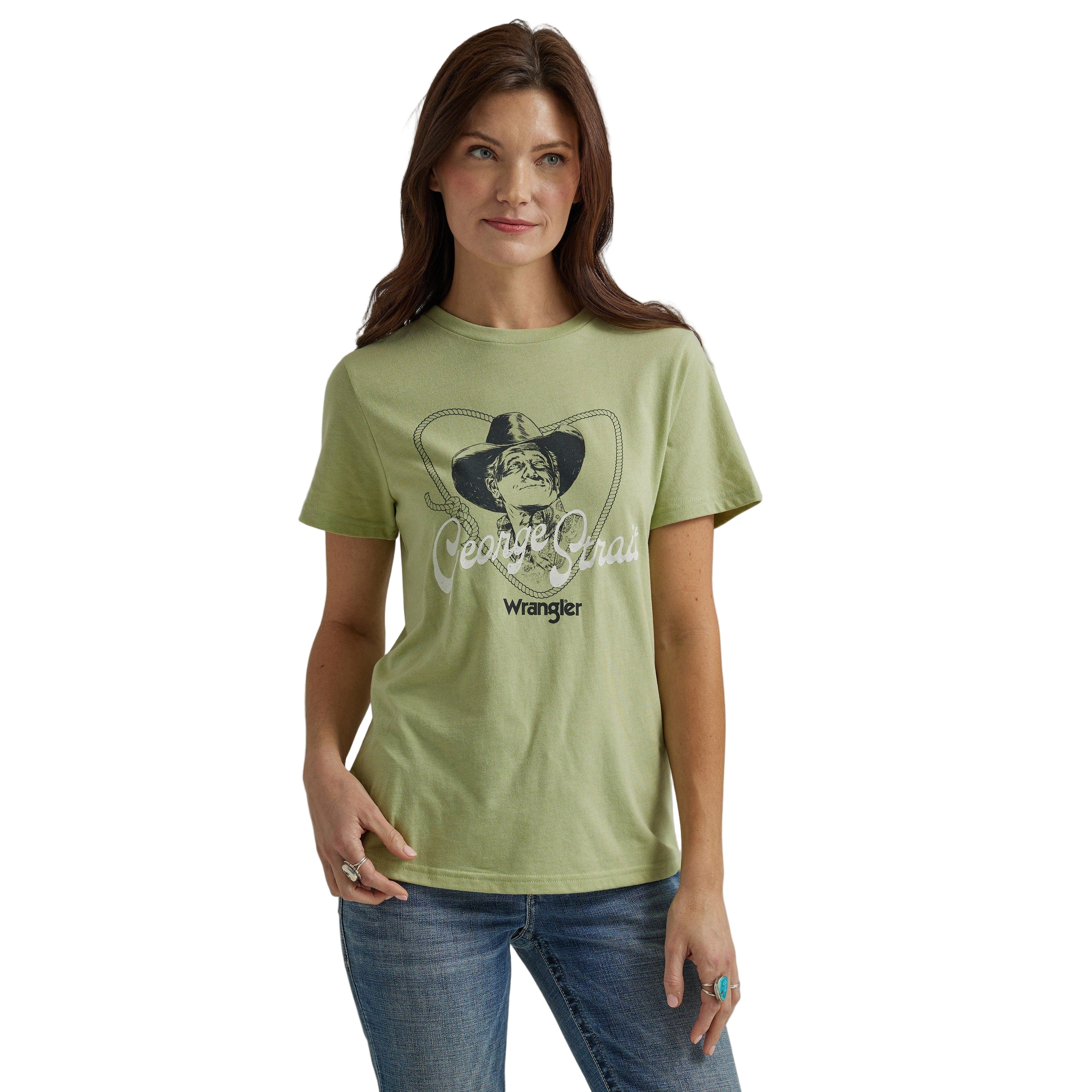 Wrangler Women's George Strait Graphic Tee - Olive - Image 4