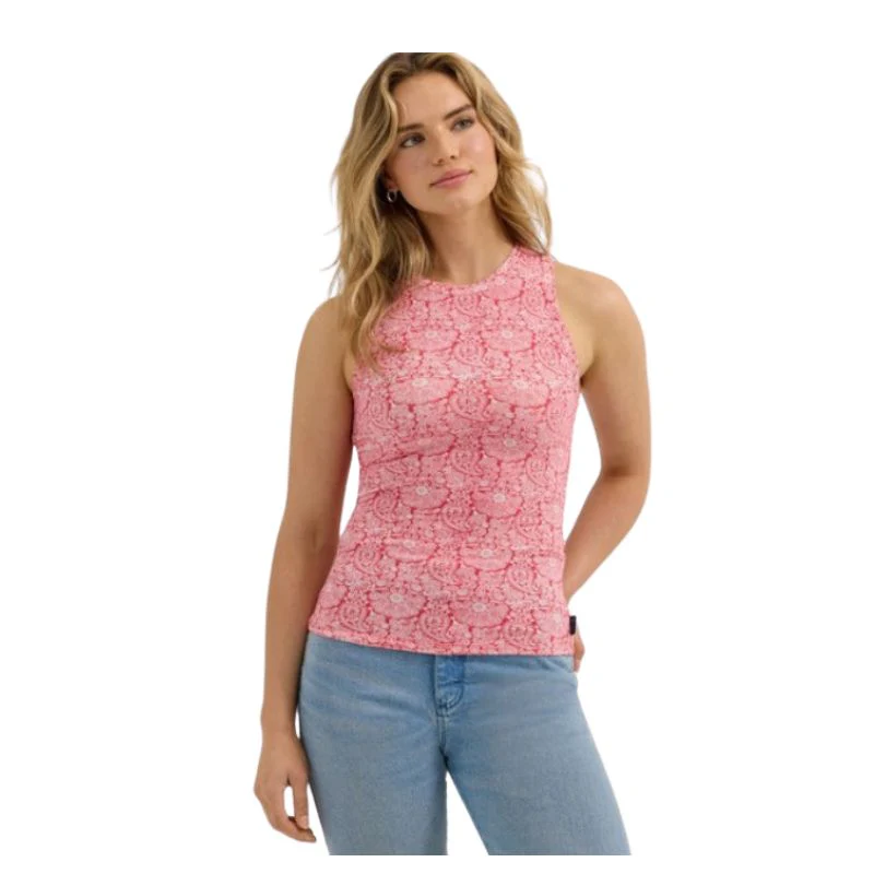 Wrangler Women's Retro Americana Goddess Tank- Red
