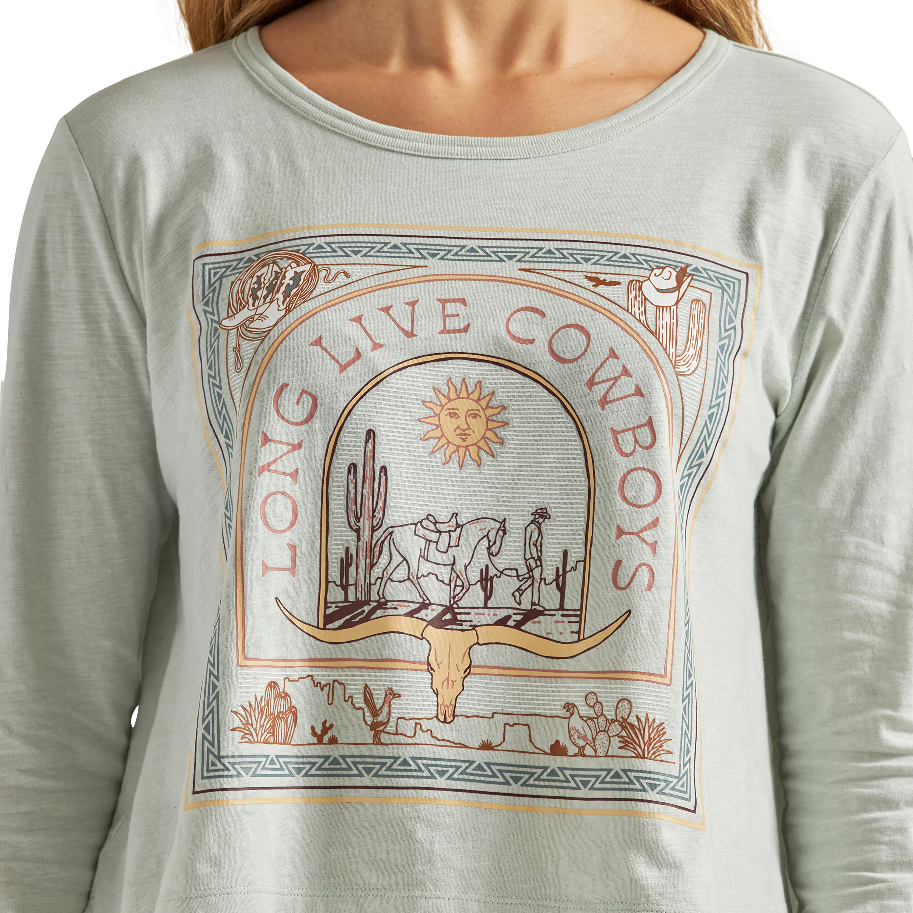 Wrangler Women's Retro Vintage Graphic T-Shirt - Light Blue - Image 2