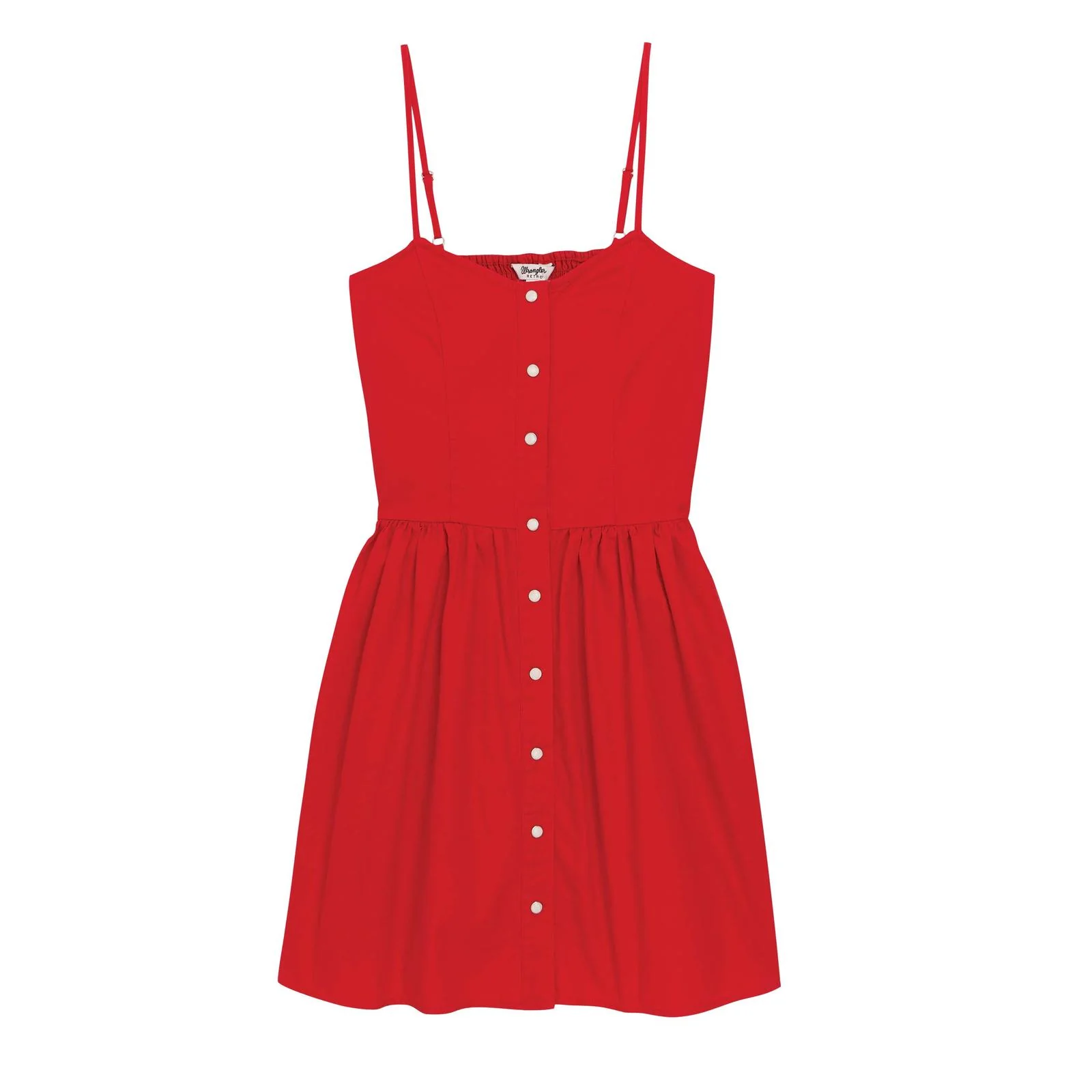 Wrangler Women's Retro Americana Sleeveless Snap Dress- Red