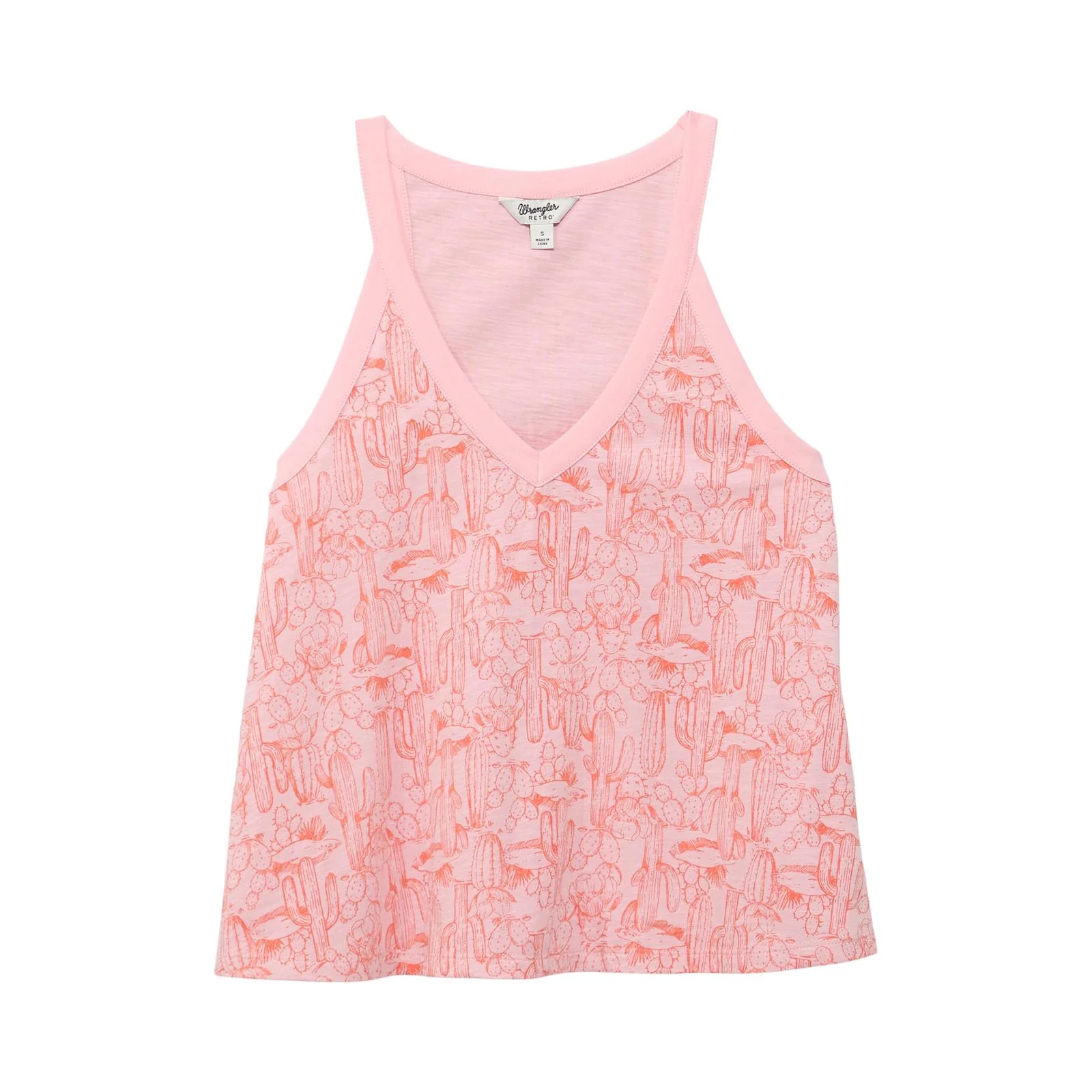 Wrangler Women's Retro Americana Tank Top-Pink