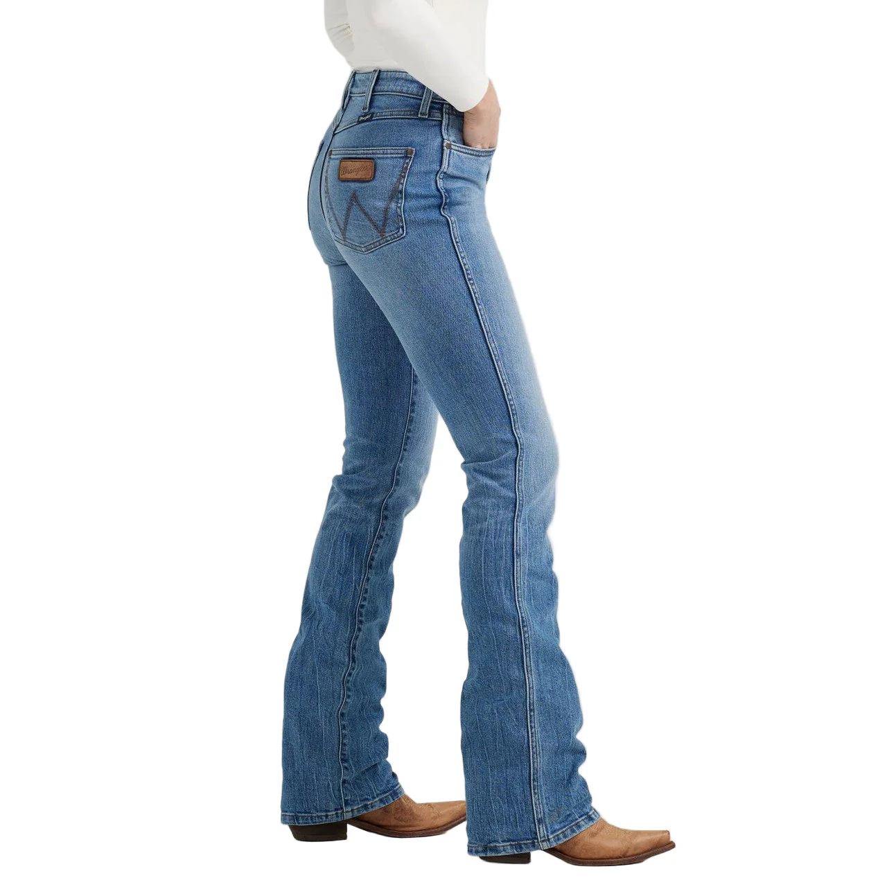 Wrangler Women's Retro High Rise Bailey Boot Cut Jeans - Kelly - Image 3