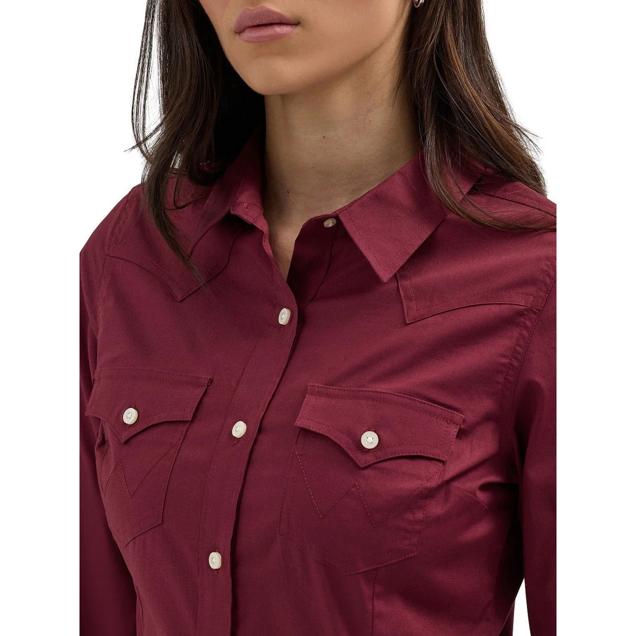 Wrangler Women's ASAP Retro Long Sleeve Shirt - Wine - Image 3