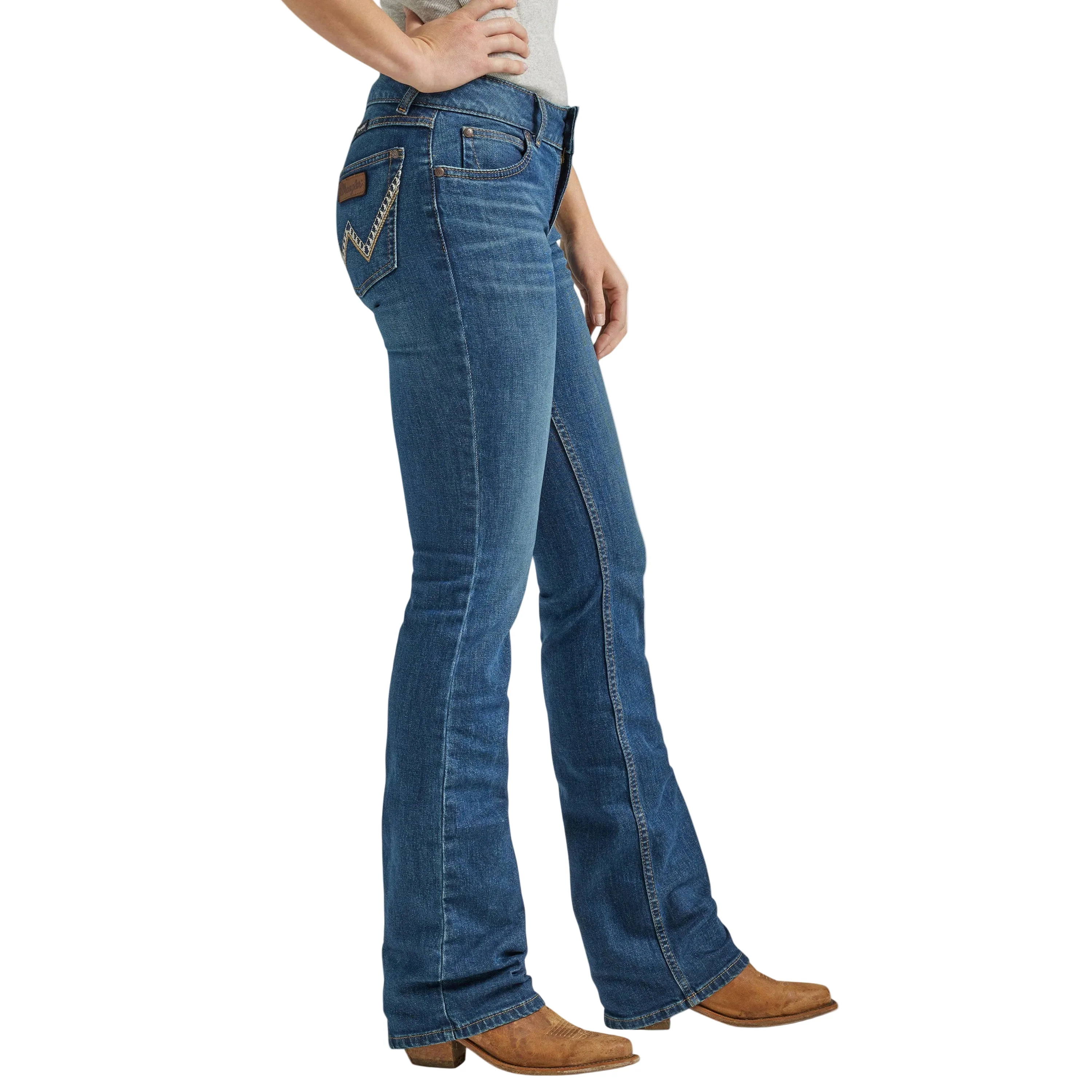 Wrangler Women's Retro Mae Mid Rise Bootcut Jeans - Emma - Image 5