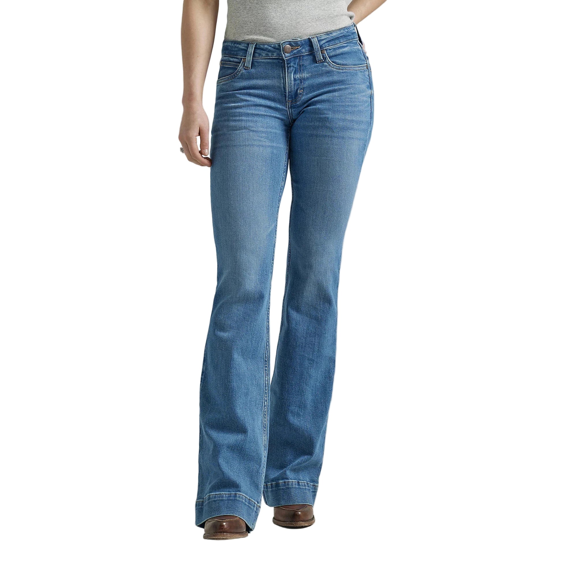 Wrangler Women's Retro Mae Mid Rise Trouser Jeans - Eva