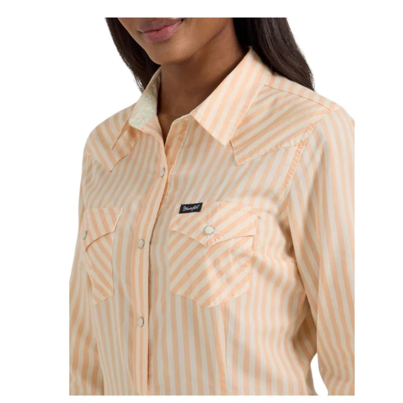 Wrangler Women's Long Sleeve Retro Western Dress Shirt- Pink - Image 2