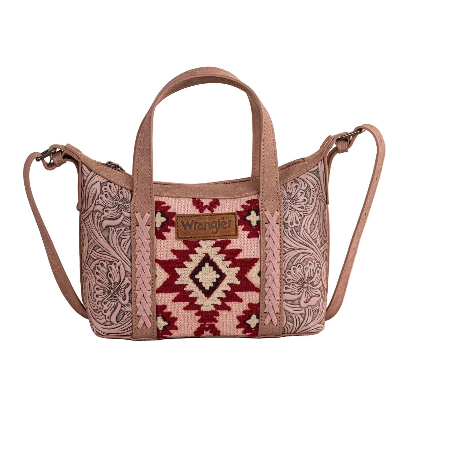 Wrangler Women's Tooled Aztec Pattern Print Tote/Crossbody- Multiple Colours - Image 2