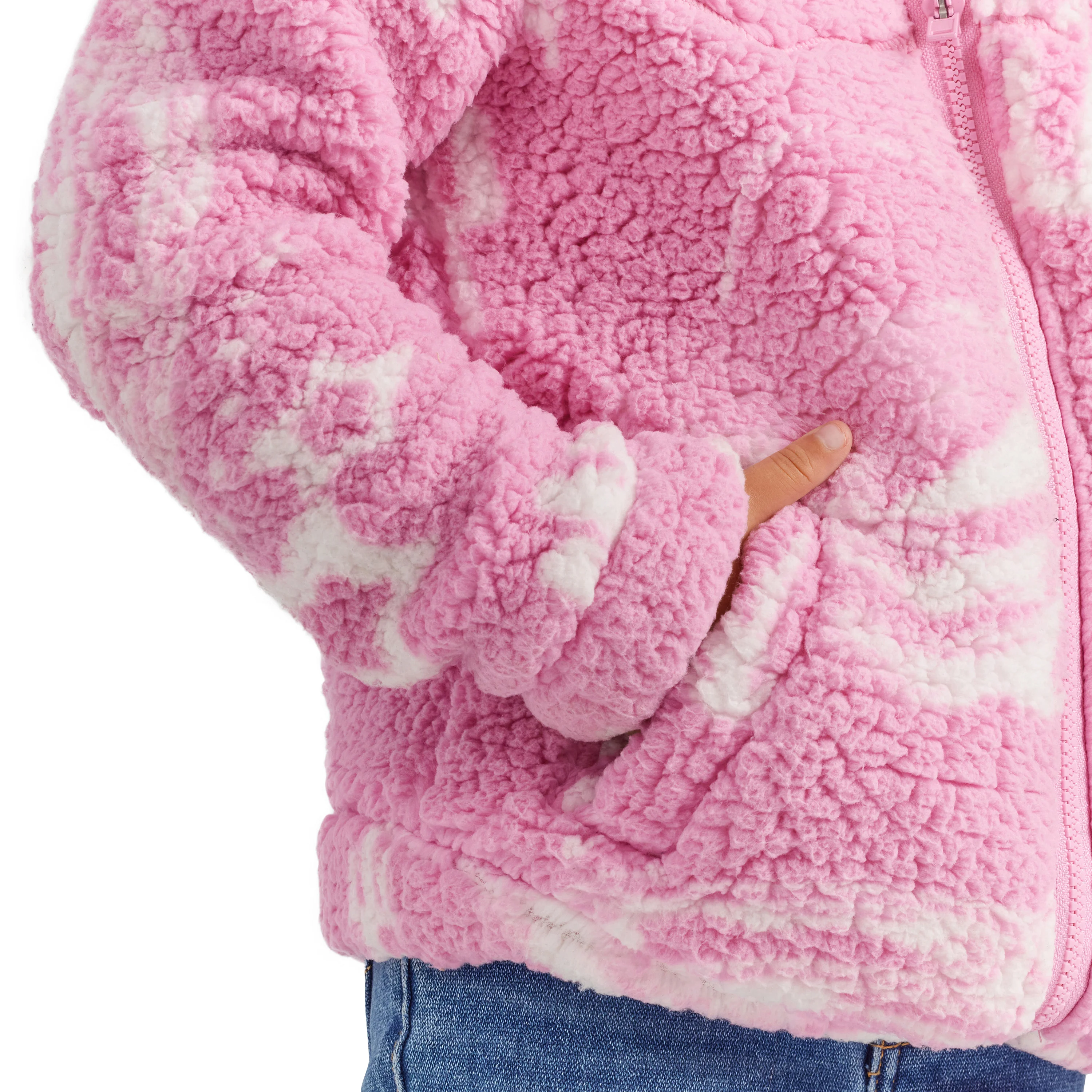Wrangler X Barbie Girl's Sherpa Jacket - Pink - Image 4
