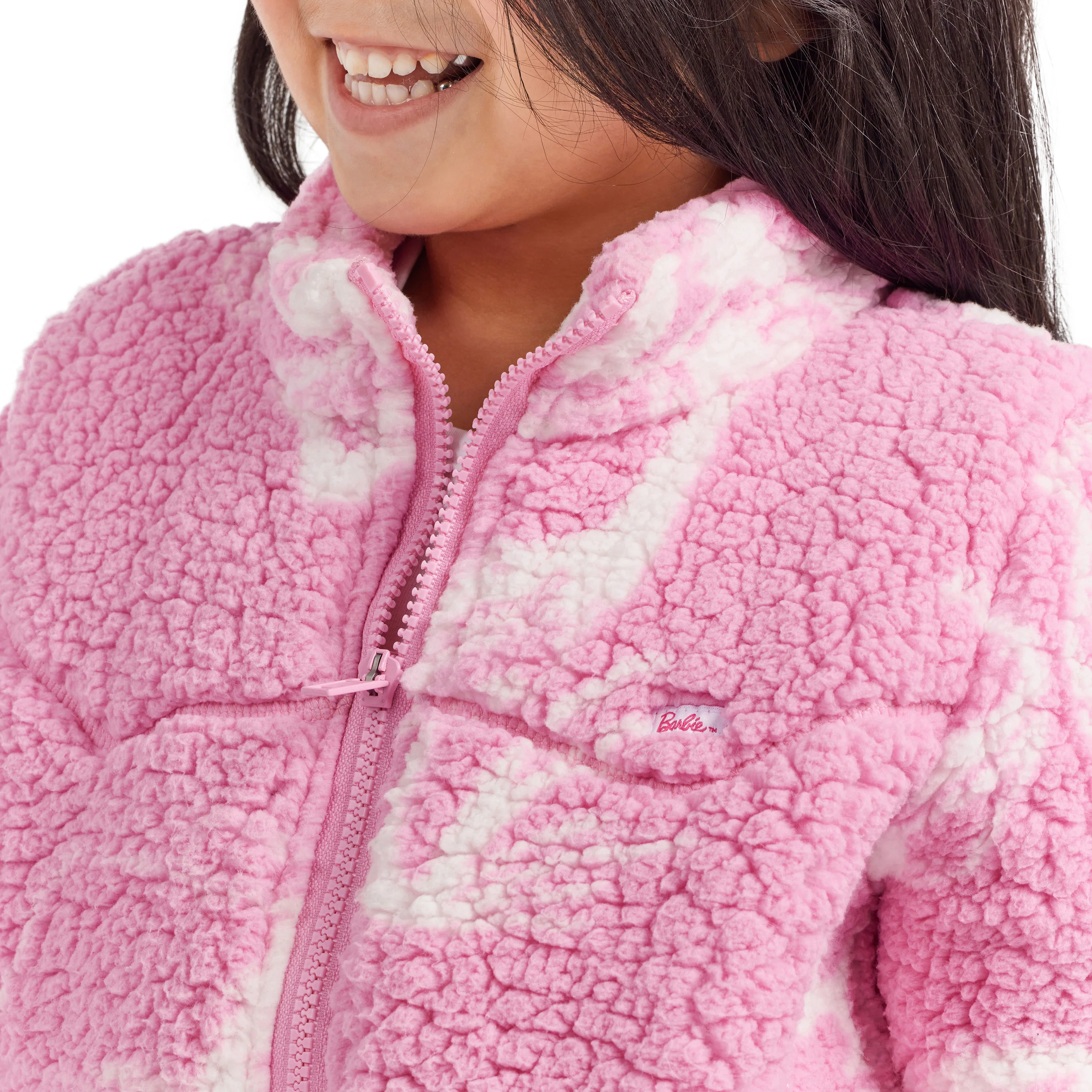 Wrangler X Barbie Girl's Sherpa Jacket - Pink - Image 6