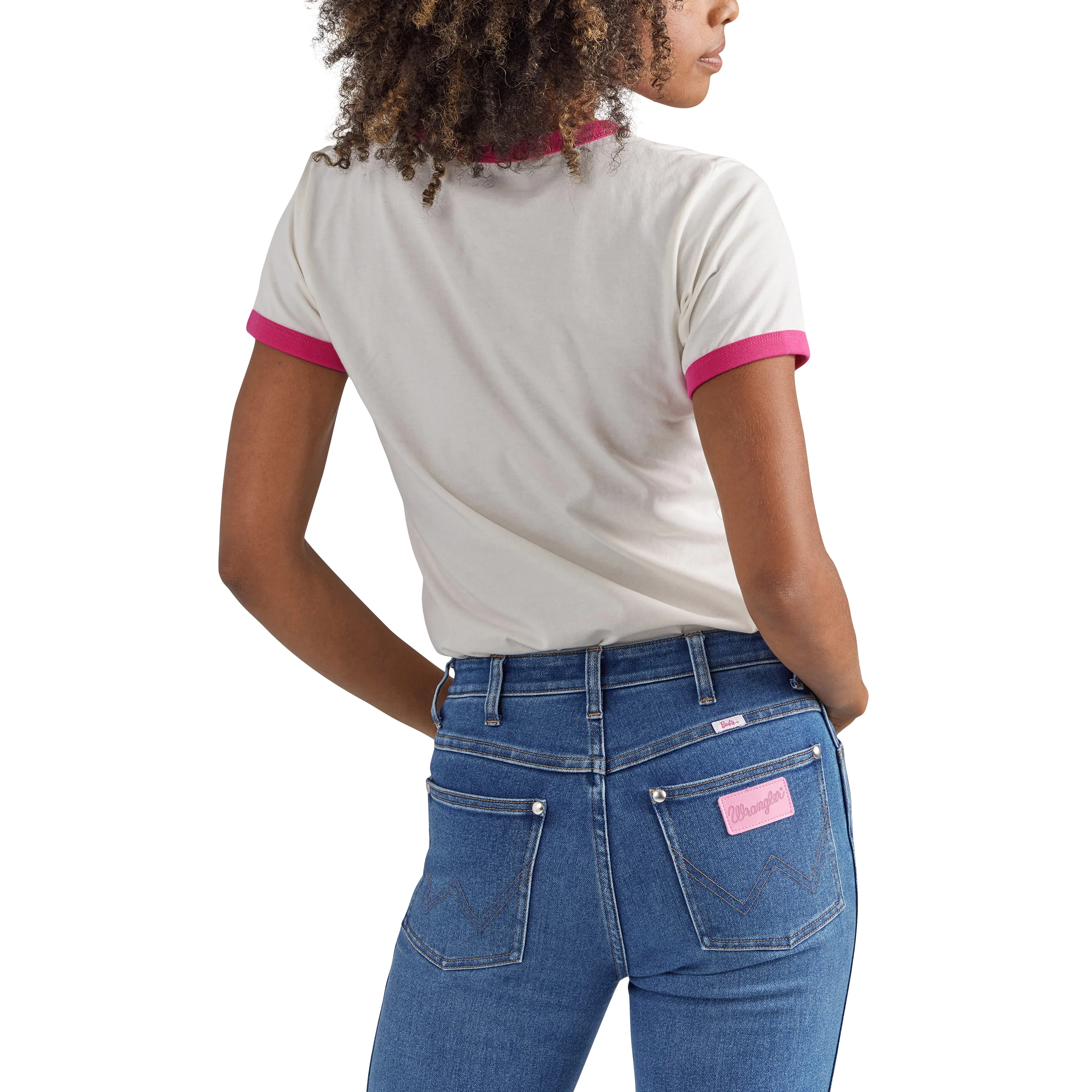 Wrangler X Barbie Ringer T-Shirt - White - Image 3