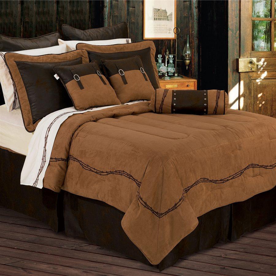 Hiend 7 PC Embroidered Barbwire Comforter Set Super King